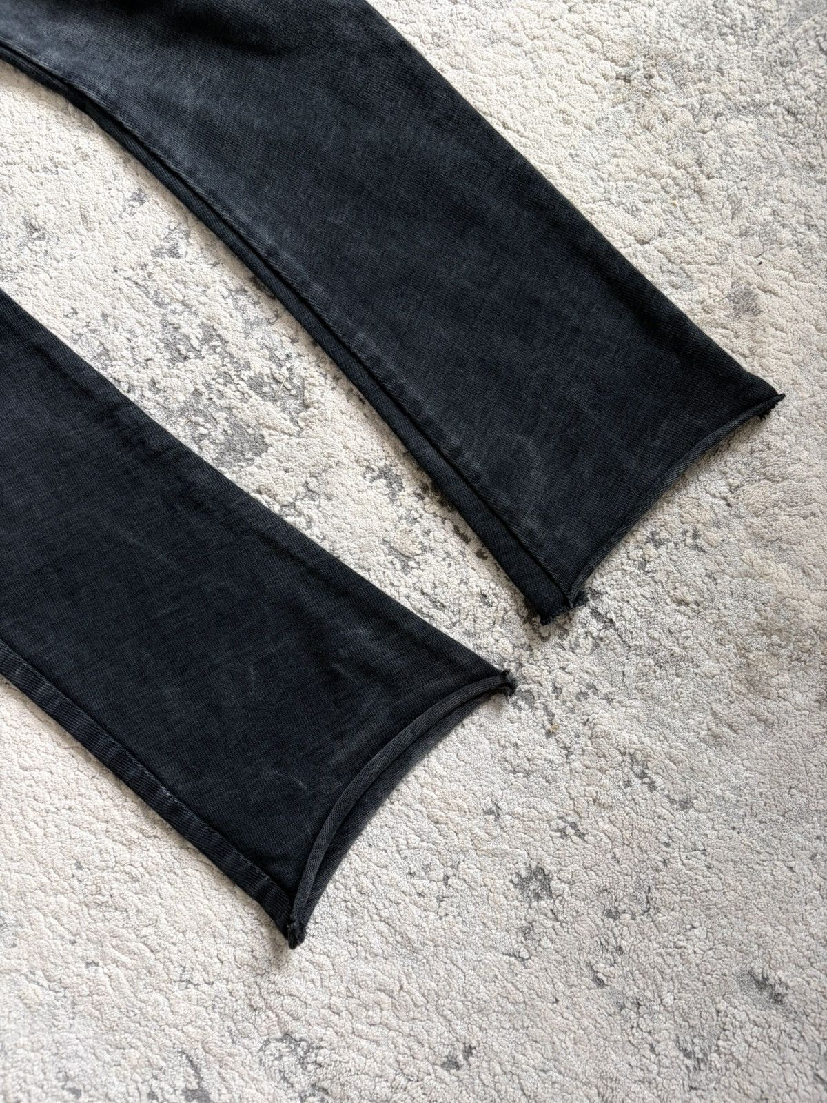 Japanese Brand Acanthus - Charcoal Curve Leg Cutoff Denim Size US 30 / EU 46 - 4 Thumbnail