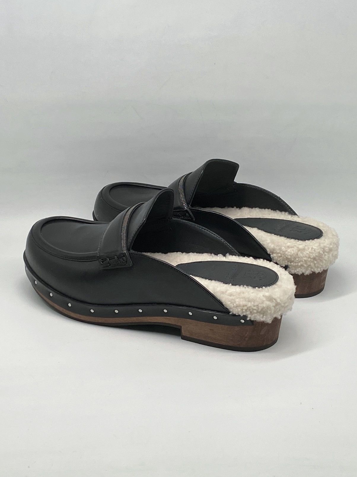 Brunello Cucinelli Brunello Cucinelli Beaded Shearling & Leather Clogs size 39 Size US 9 / IT 39 - 11 Thumbnail