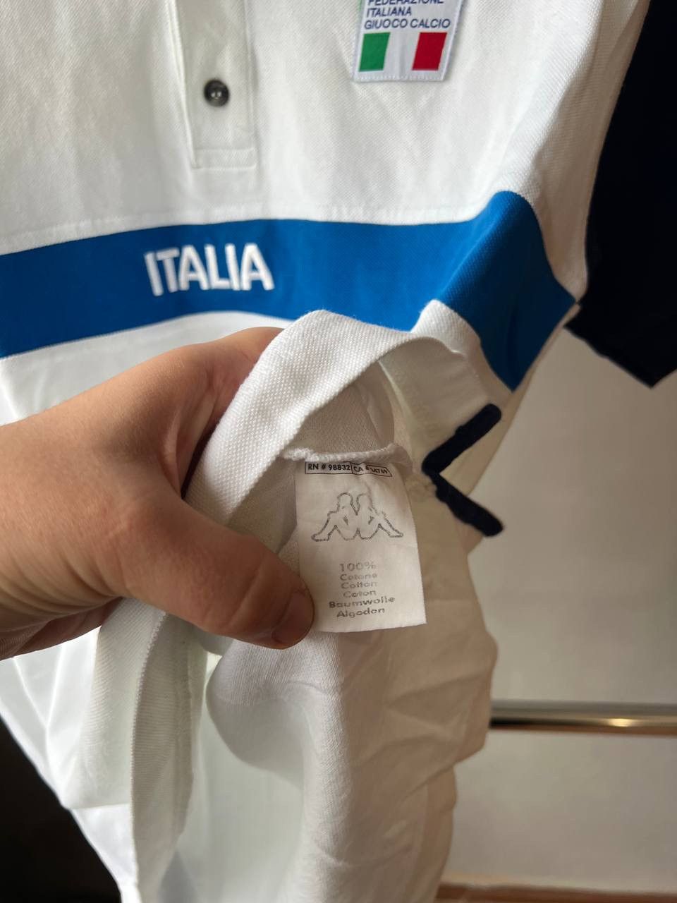 Kappa 1998/2000 ITALY(ITALIA) TEAM RARE SOCCER FOOTBALL POLO SHIRT Size US L / EU 52-54 / 3 - 10 Thumbnail