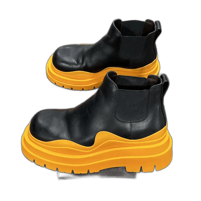 Rick Owens Chunky Black and Yellow Boots Size US 8 / EU 41 - 1 Thumbnail