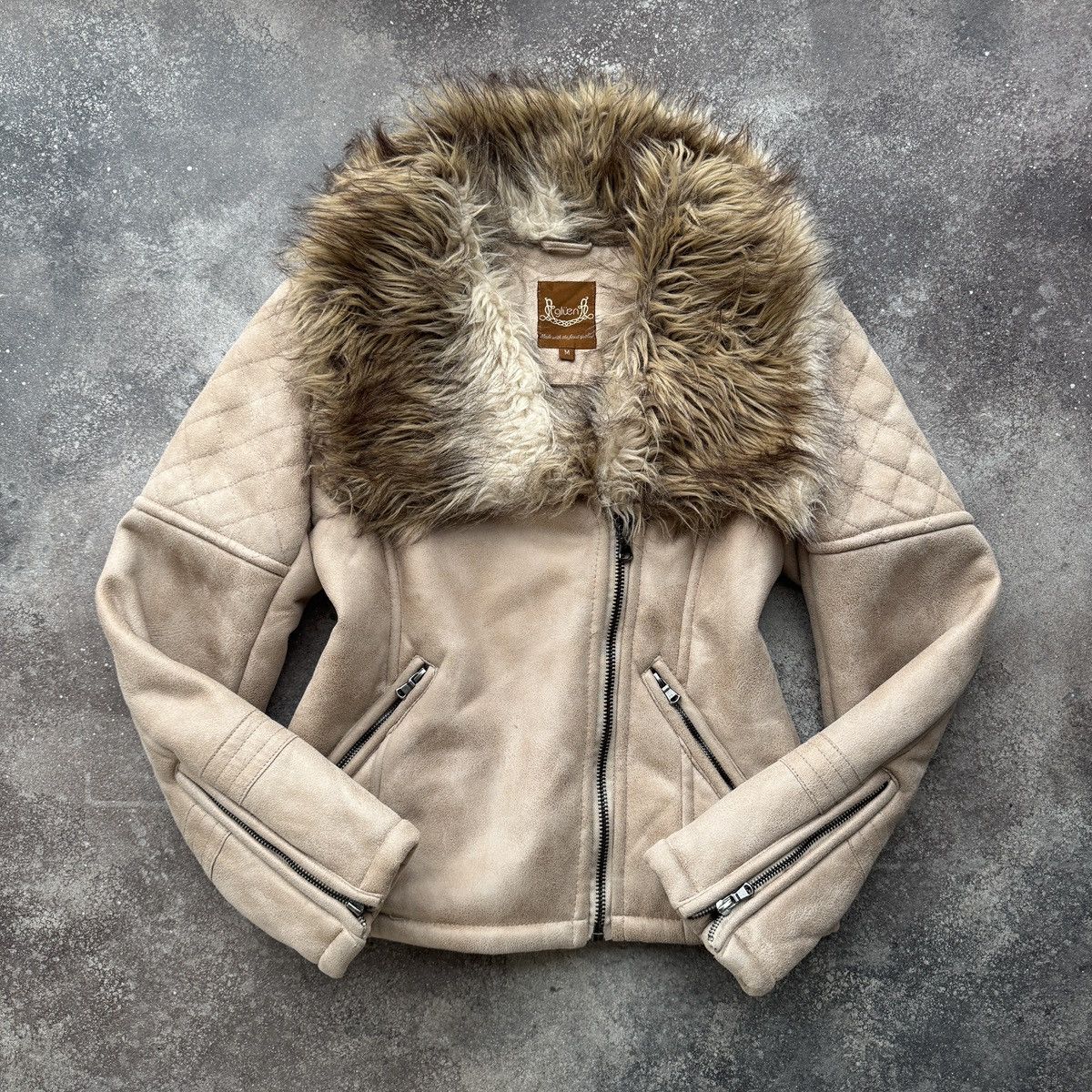 Hysteric Glamour Vintage Y2K Faux Fur Biker Style Shearling Aviator Jacket Size M / US 6-8 / IT 42-44 - 1 Thumbnail