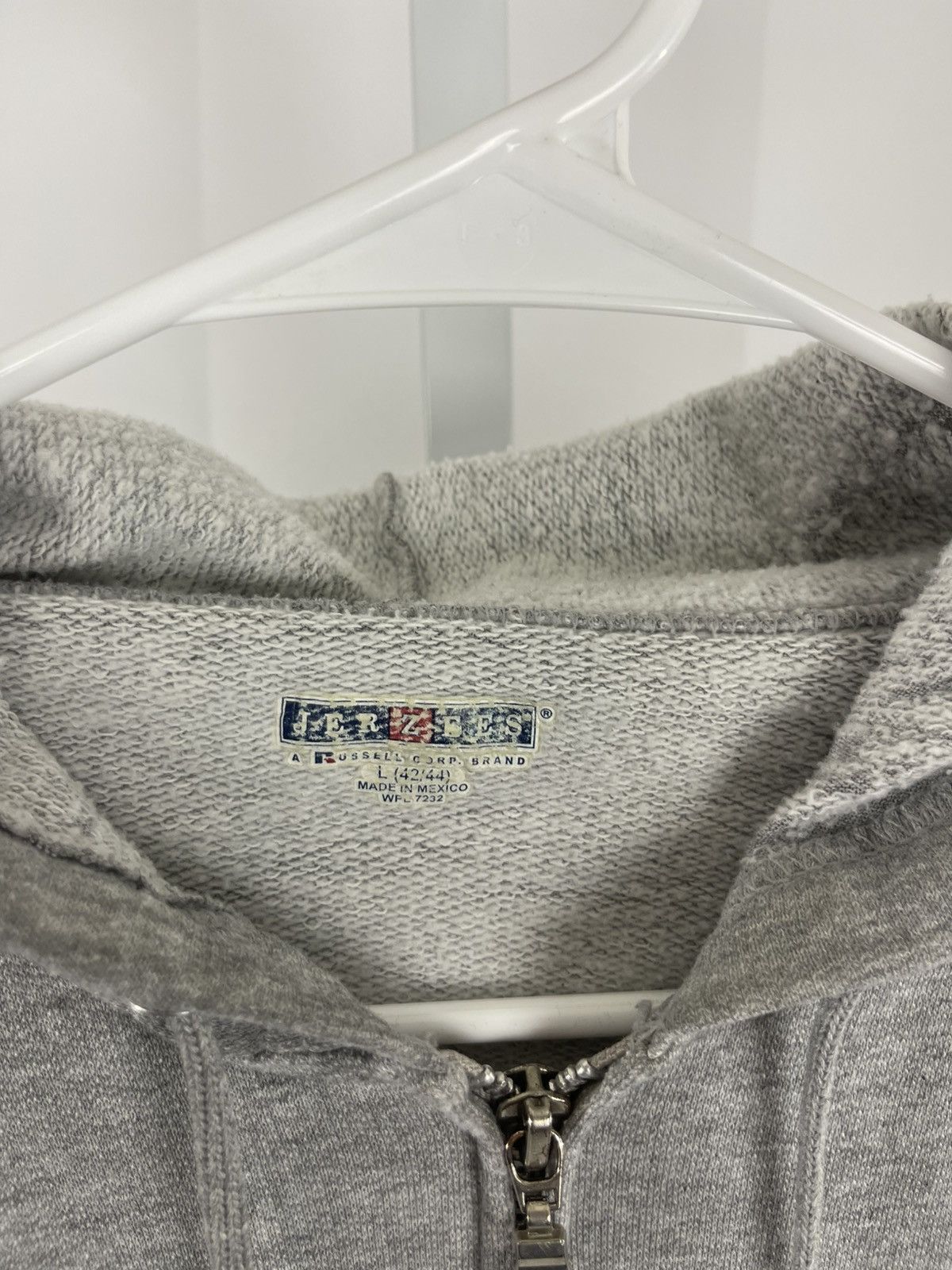 Jerzees × Russell Athletic vintage x grey zip up jacket Size US L / EU 52-54 / 3 - 4 Thumbnail