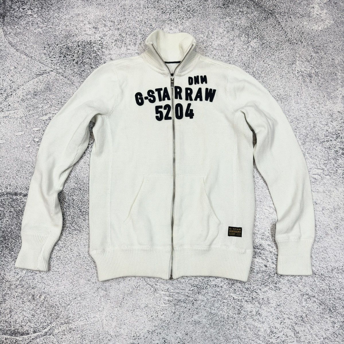 Designer × G-Star G-Star Mens White Robert Vest Knit l/s zip sweater S size Size US S / EU 44-46 / 1 - 1 Thumbnail