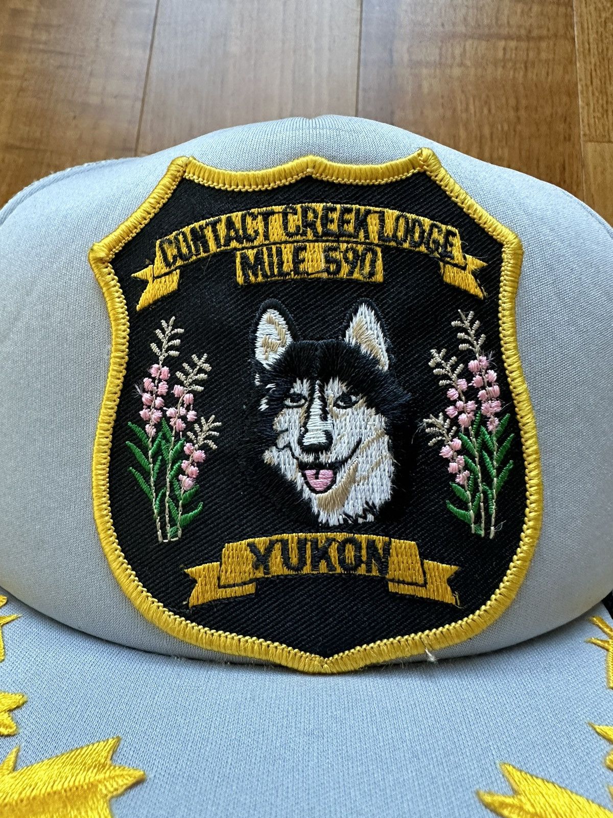 Vintage Vintage 80s Yukon Husky Maple Leaf Three Stripe Trucker Hat Size ONE SIZE - 5 Thumbnail
