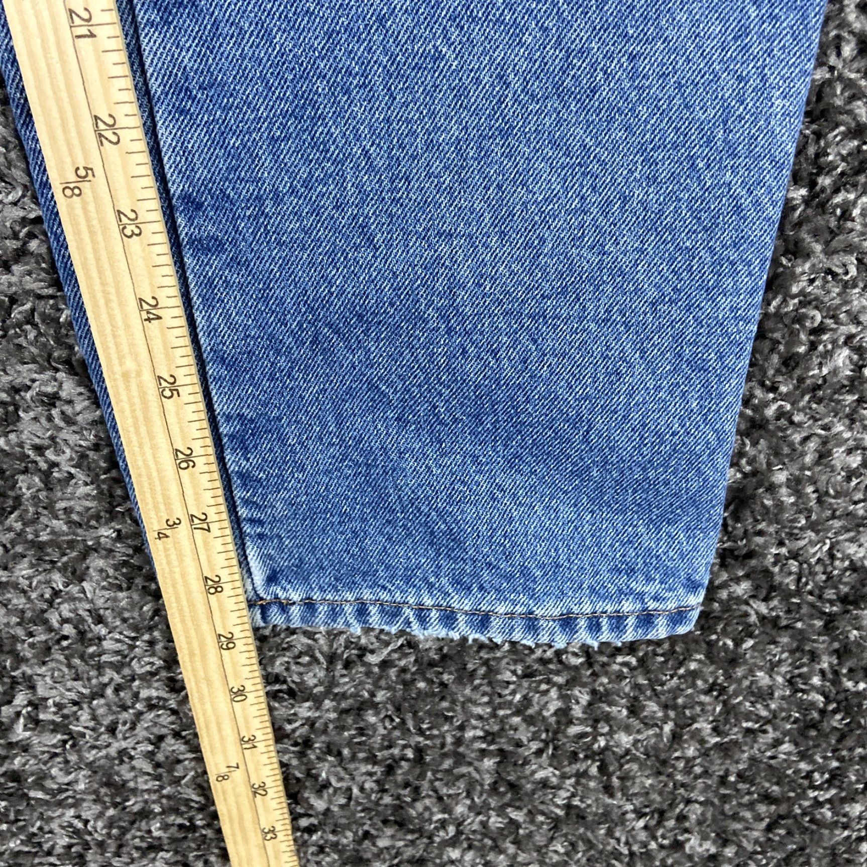 Vintage L.L. Bean Women's Relaxed Fit Lined Blue Jeans Size 12 Regular - Straight Style Size 34" / US 12 / IT 48 - 7 Thumbnail