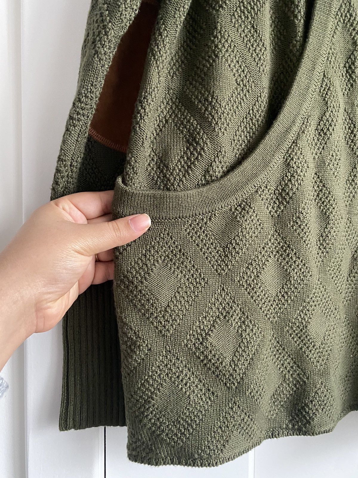 Other Market & Spruce Antoine Cotton J Pocket Cardigan Olive Green Size XXL / US 16-18 / IT 52-54 - 9 Thumbnail
