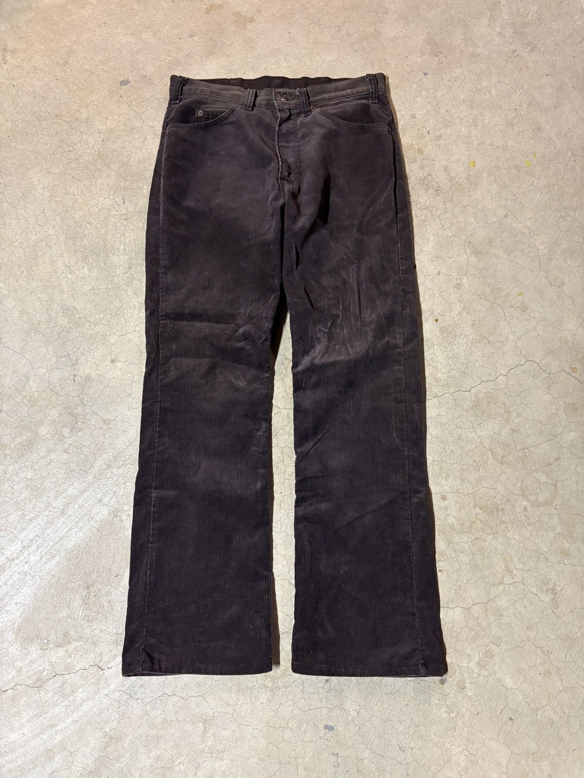 Levi's Vintage 70s Levi’s 517 Corduroy Pants Brown White Tab 30x30 Size US 30 / EU 46 - 1 Thumbnail