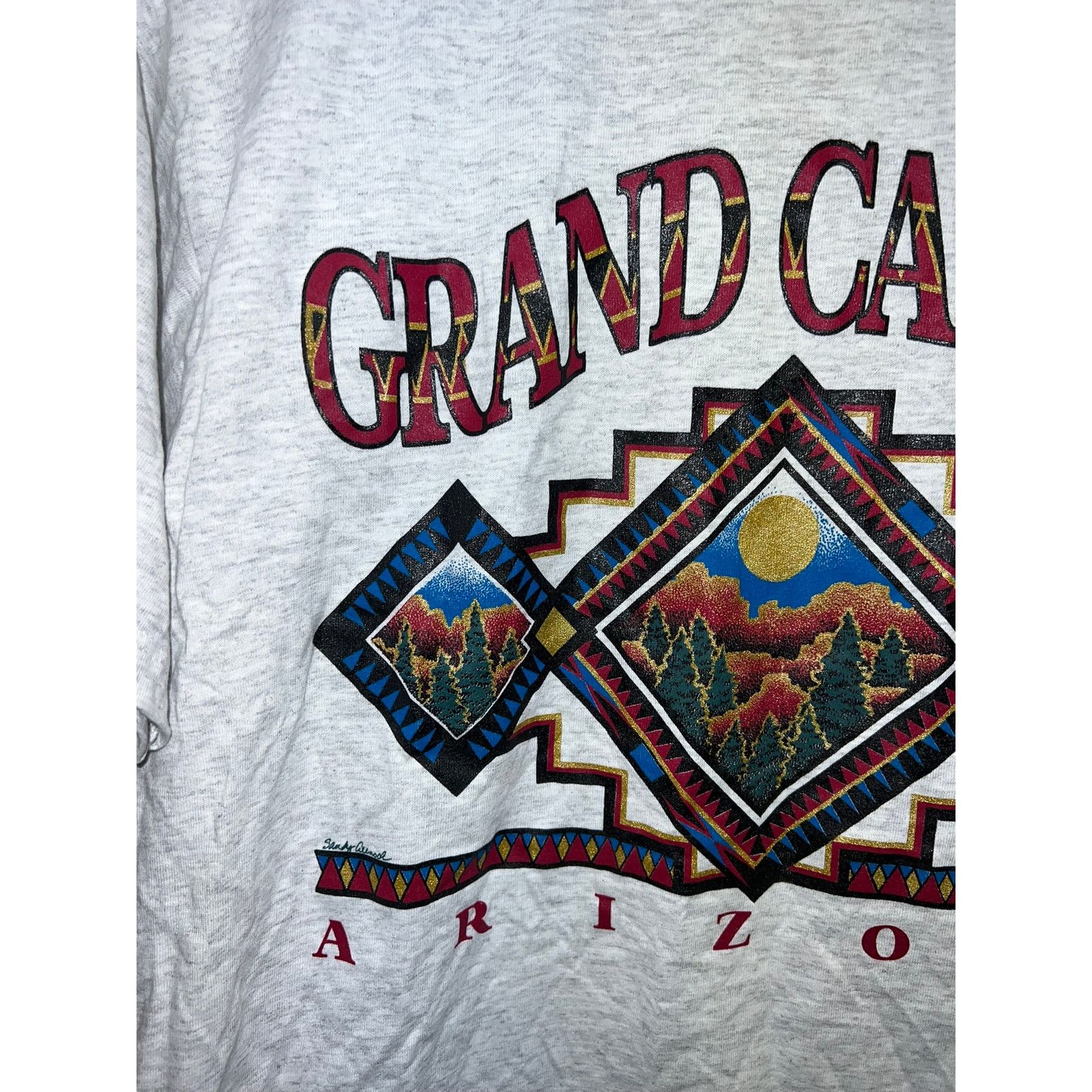 Jerzees Vintage Test Print Shirt Grand Canyon Teton Moose 90s Large Size US L / EU 52-54 / 3 - 3 Thumbnail