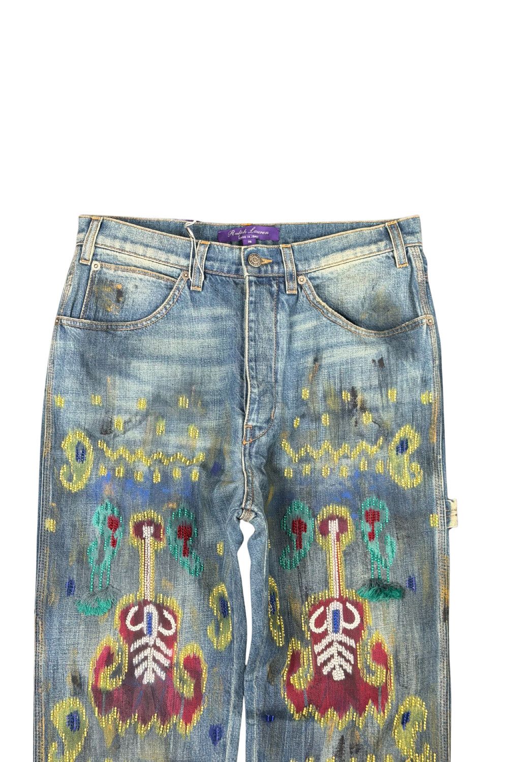 Ralph Lauren Purple Label Ralph Lauren Purple Label Hand-Beaded Artisanal Denim Size 28" / US 6 / IT 42 - 22 Thumbnail