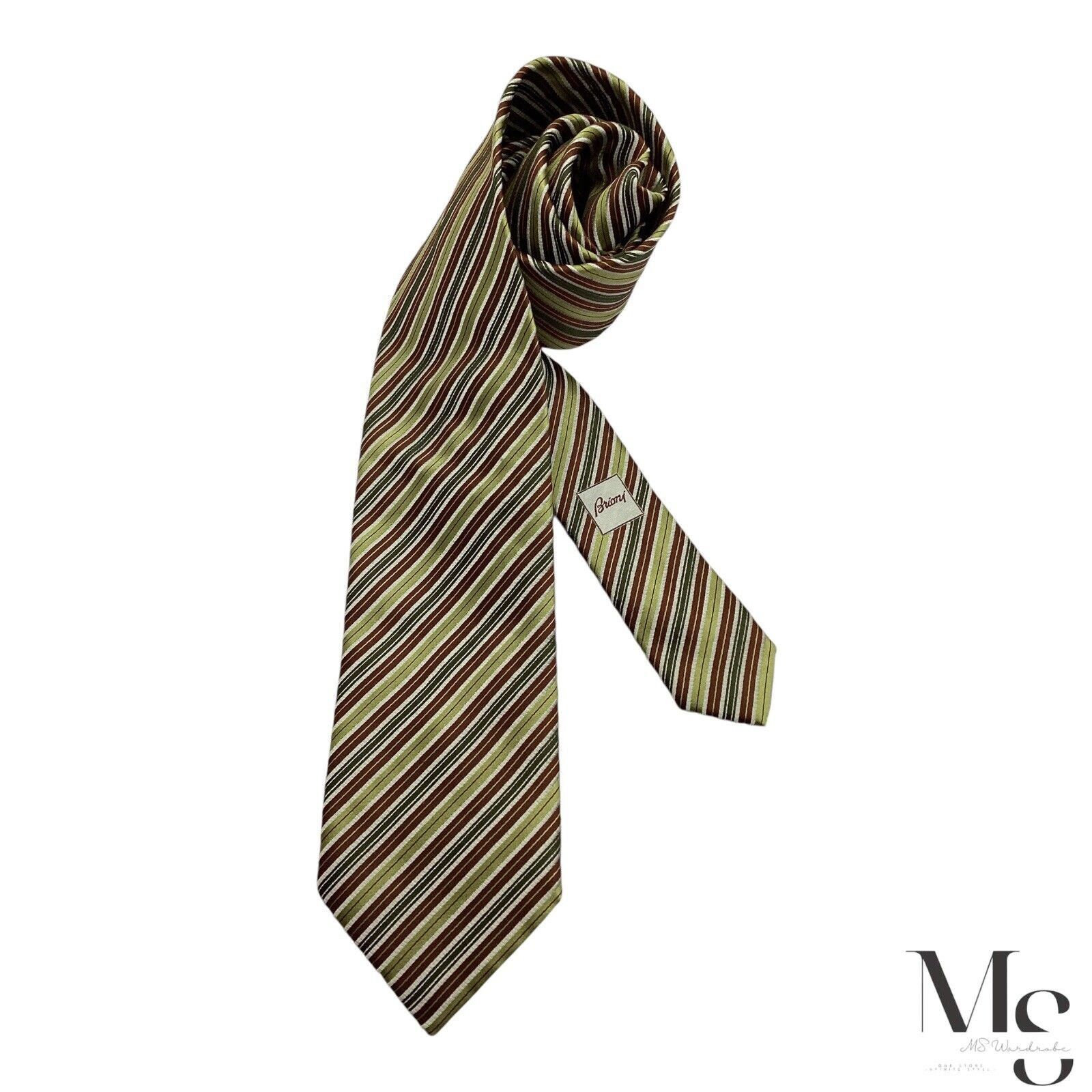 Brioni BRIONI XL Multicolor Striped Silk Tie Hand Made In Italy Size ONE SIZE - 1 Thumbnail