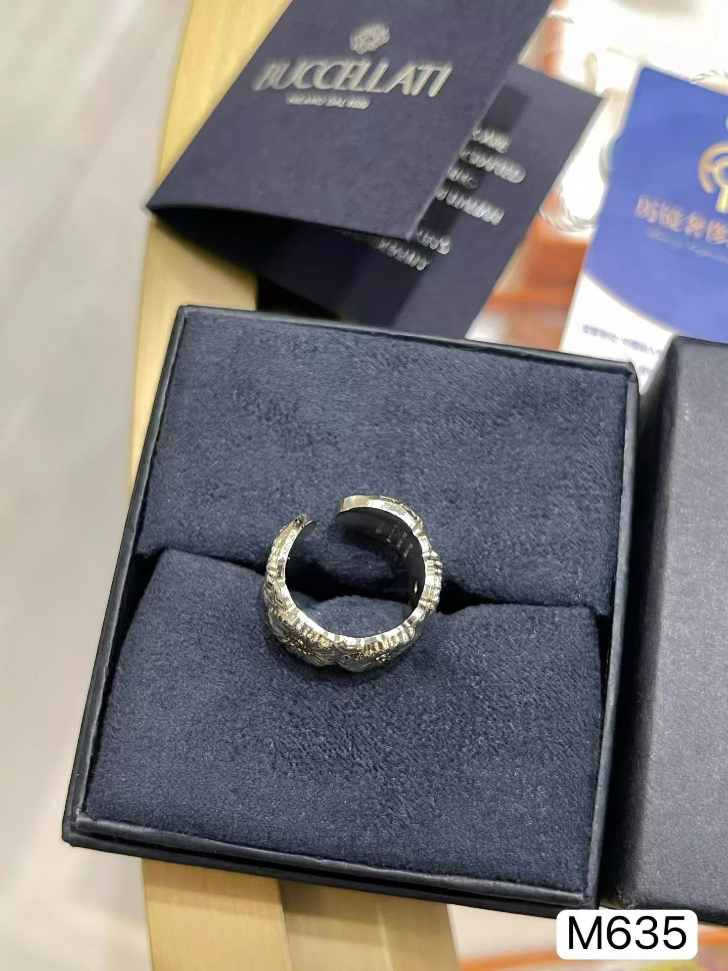 Buccellati Buccellati Daisy Diamond Open Ring 925 Silver Size 49 Size ONE SIZE - 3 Thumbnail