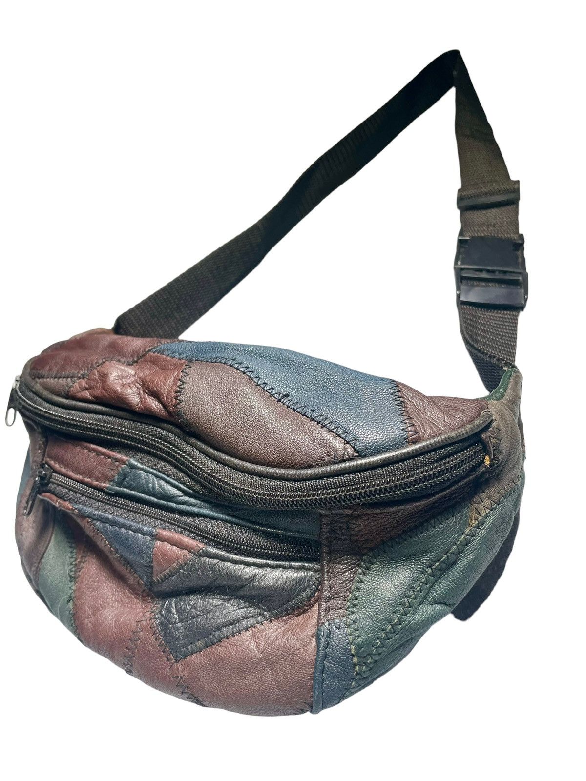 Leather × Vintage Vintage Leather Patchwork Fanny pack Size ONE SIZE - 3 Thumbnail