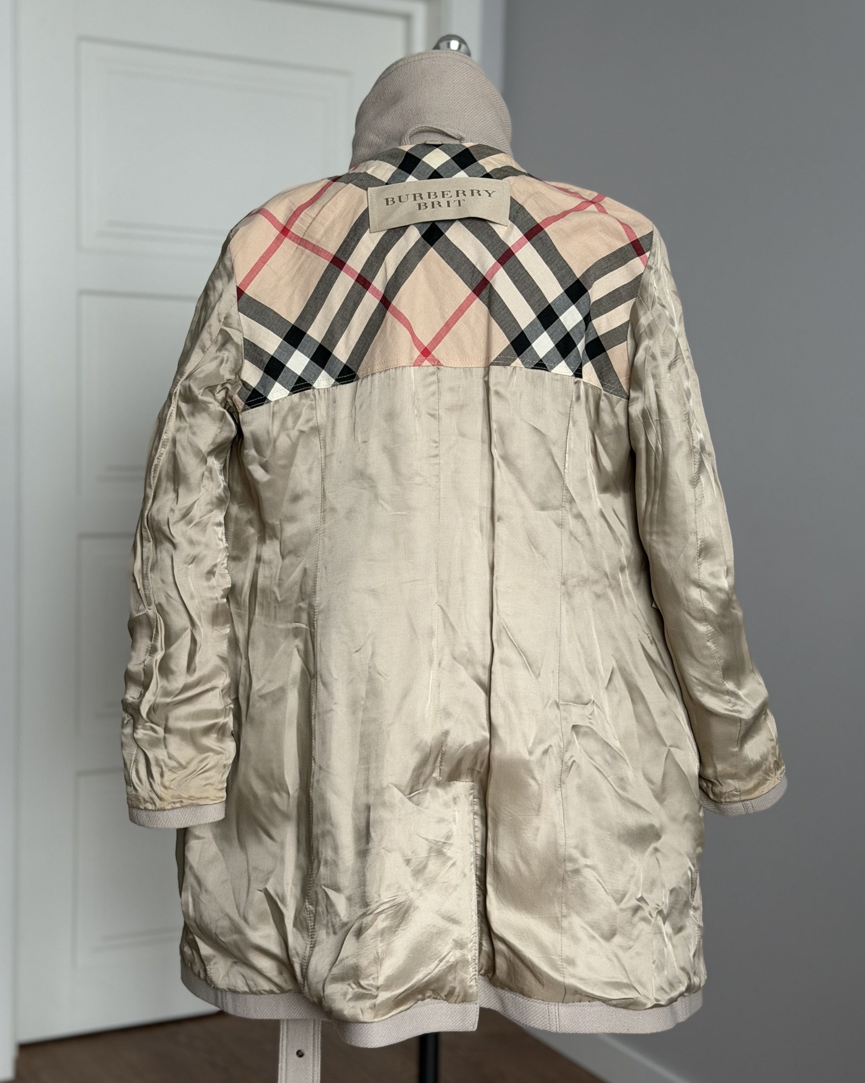 Burberry BURBERRY BRIT Wool Kensington Trench Coat Belt Luxury Brand Size L / US 10 / IT 46 - 16 Thumbnail