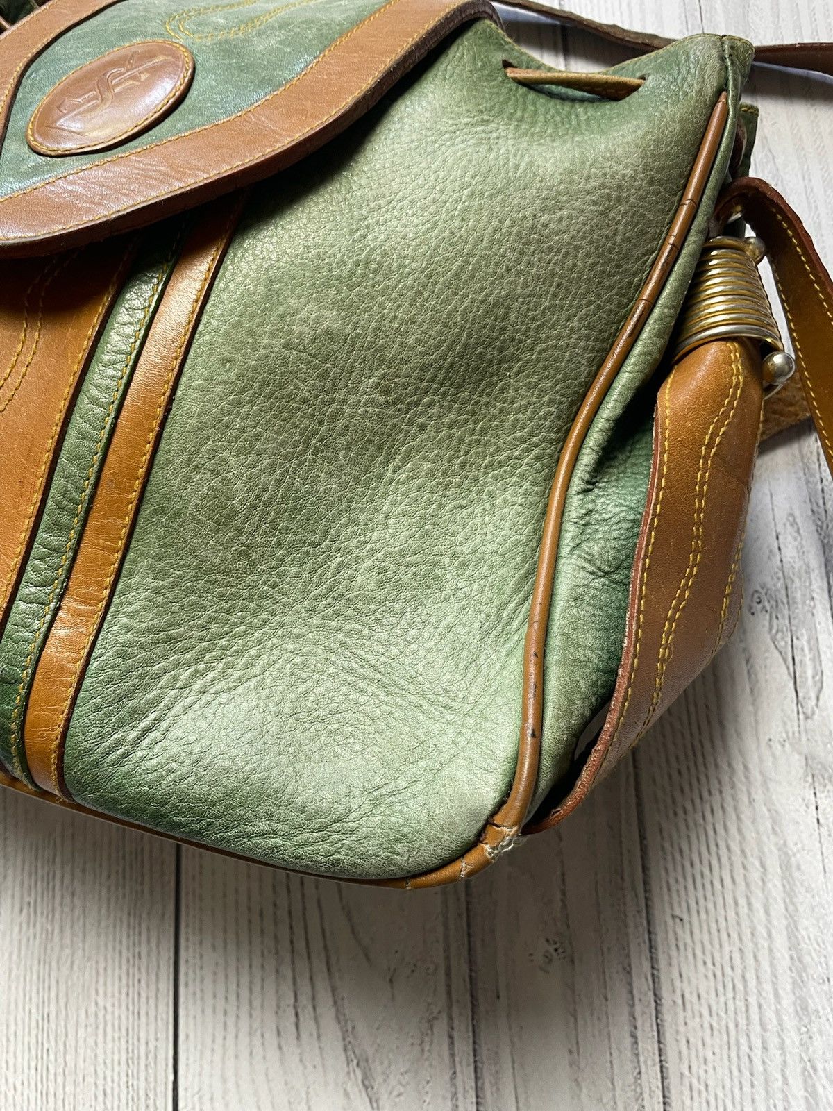 Vintage Vintage Yves Saint Laurent bag green crossbody rare Size ONE SIZE - 3 Thumbnail