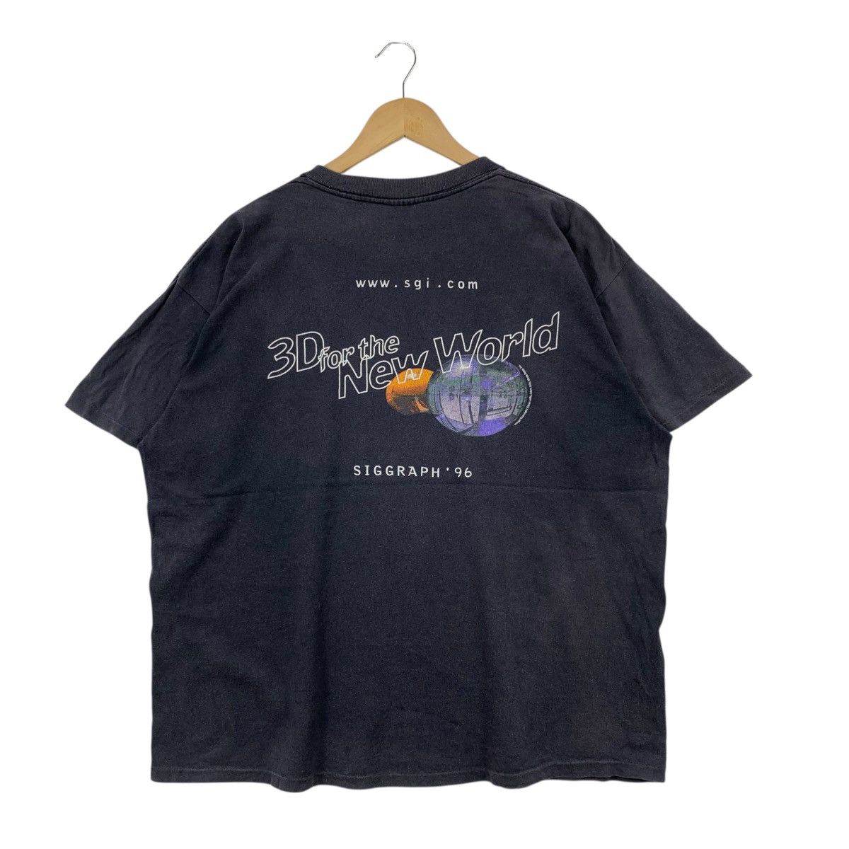 Vintage Vintage SIGGRAPH 1996 3D For The New World Usa Delta Tshirt Size US XL / EU 56 / 4 - 1 Thumbnail