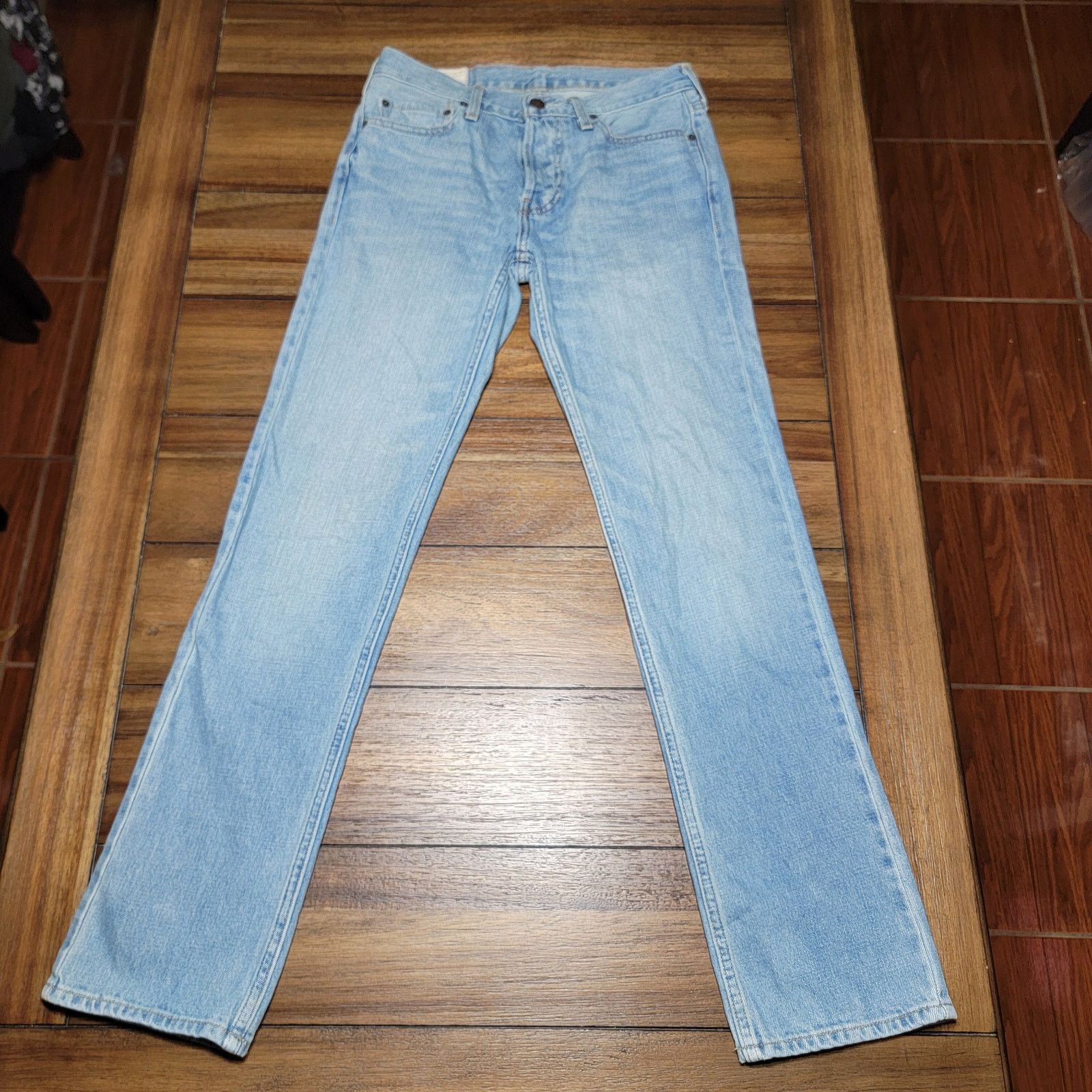 Hollister Hollister Straight Denim Jeans w/ Button Fly -Size W29 X L32 Size 30" / US 8 / IT 44 - 1 Thumbnail