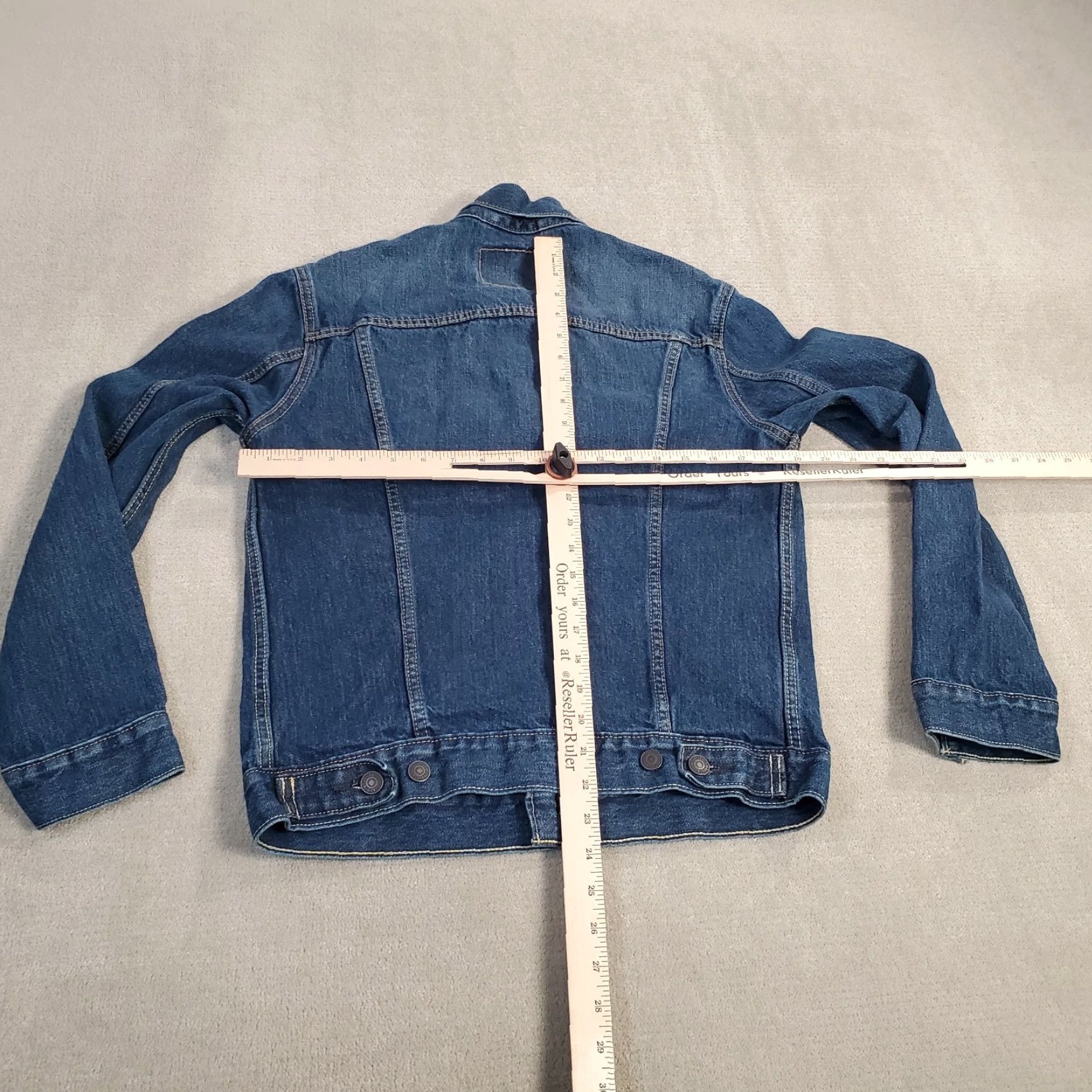 Levi's Levis Denim Jacket Mens Small Blue Jean Button Up Collared Outdoors Dark 72334 Size US 29 - 5 Thumbnail