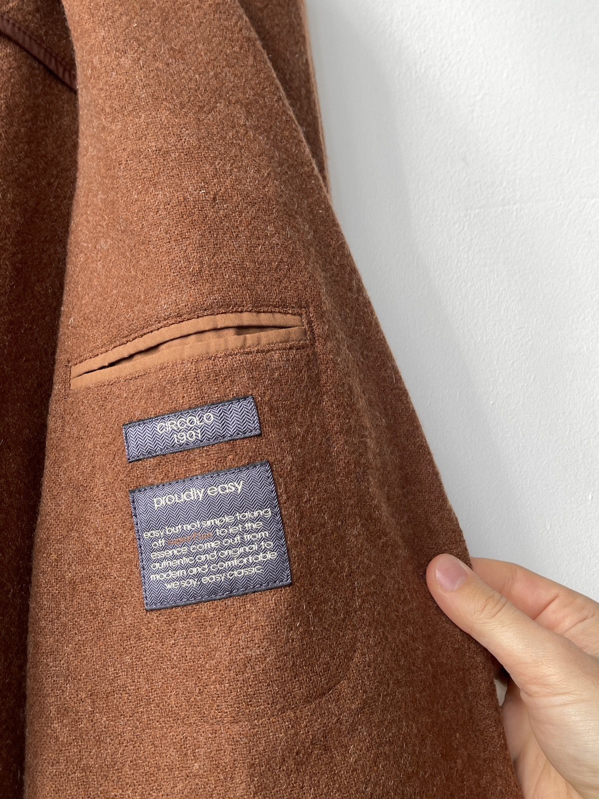 Circolo 1901 Circolo 1901 Men’s Wool Cashmere Brown Sport Blazer Size 52 Size 52S - 9 Thumbnail