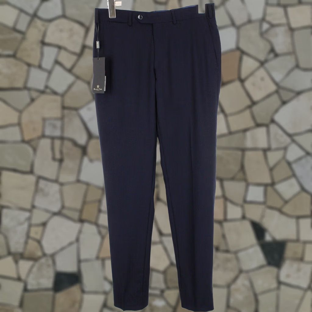 Massimo Dutti Massimo Dutti Trousers Men US 30 Wool Pinstripe Dark Blue Slim Style Size US 30 / EU 46 - 1 Thumbnail