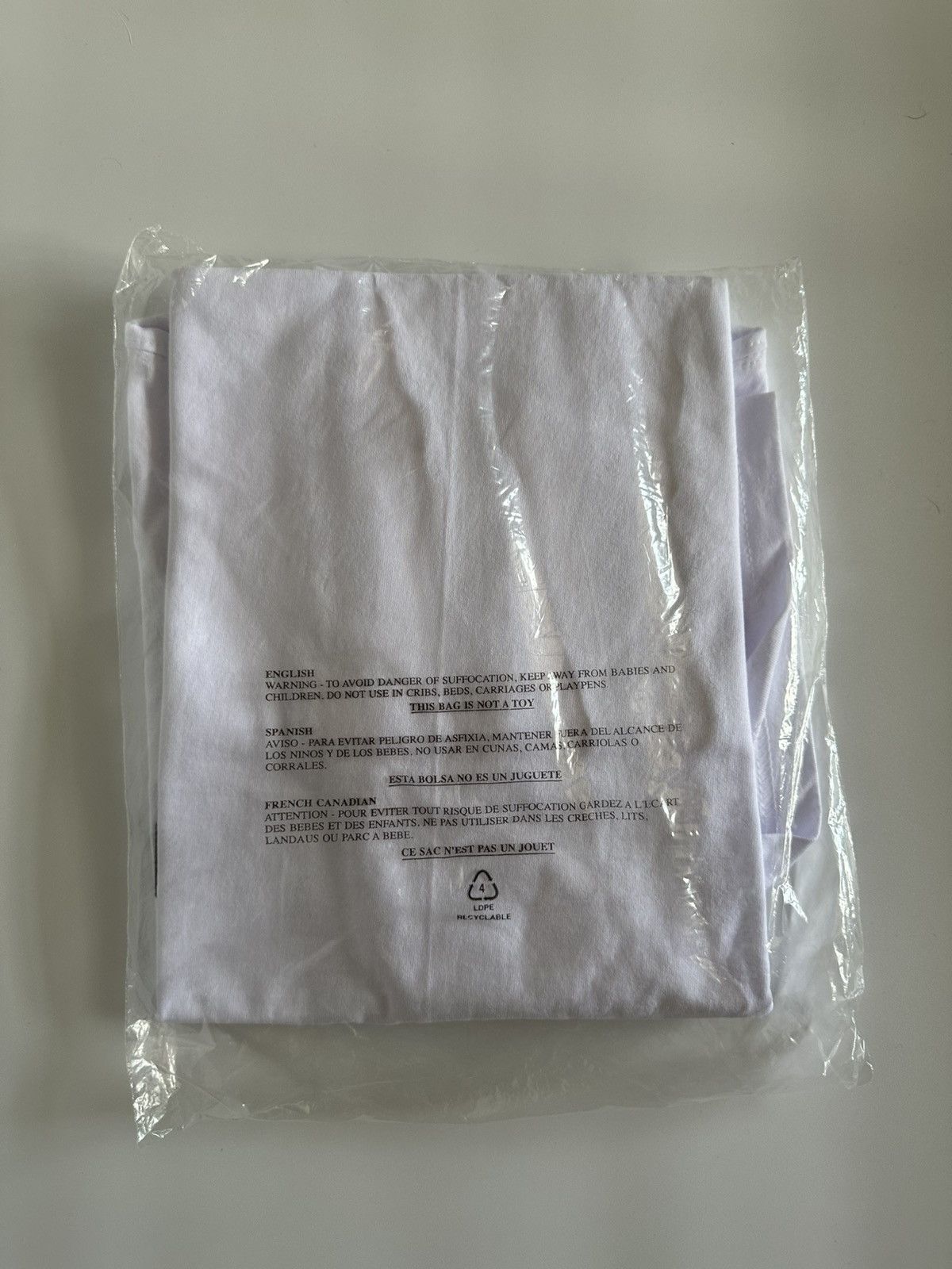 Fuck The Population Flocked Logo Tee White Size US XL / EU 56 / 4 - 2 Thumbnail