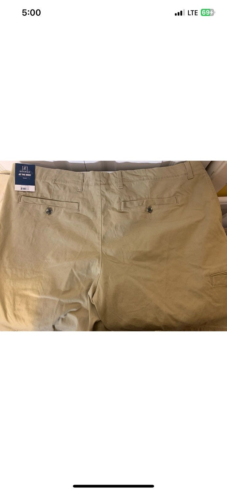 George George mens sz 46 at the knee shorts khaki brown Size US 44 / EU 60 - 4 Thumbnail