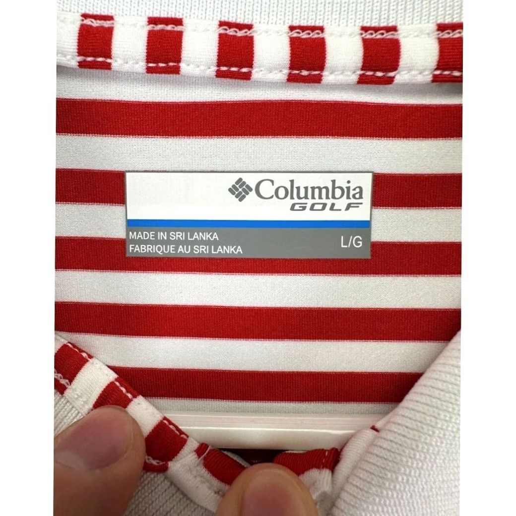 Vintage Columbia Golf Polo Shirt Adult Large Red Striped Mens Athletics Shirt Polo USA Golf Sports Size US L / EU 52-54 / 3 - 3 Thumbnail