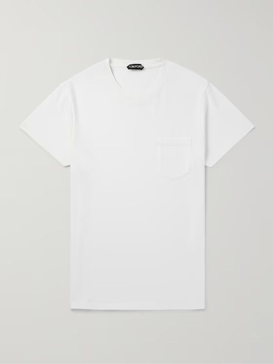 Tom Ford o1w1db10125 TFJ827 Short Sleeve T-Shirt in White Size US S / EU 44-46 / 1 - 1 Thumbnail