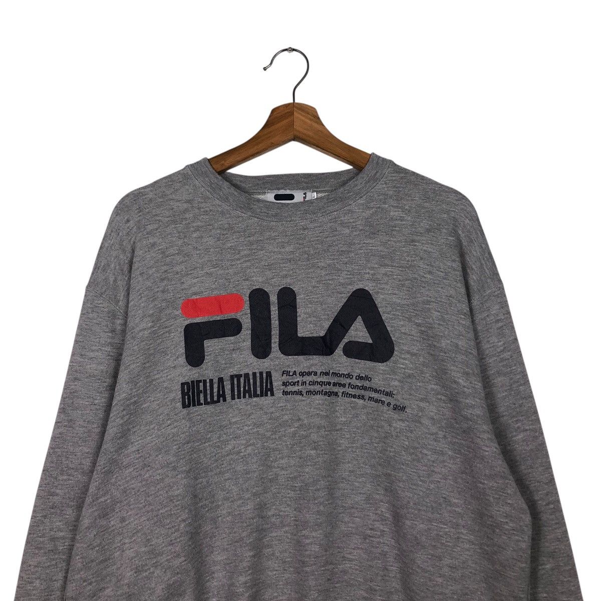 Japanese Brand 📌Vintage Sweatshirt Fila Big Logo Spell Out Size US L / EU 52-54 / 3 - 4 Thumbnail