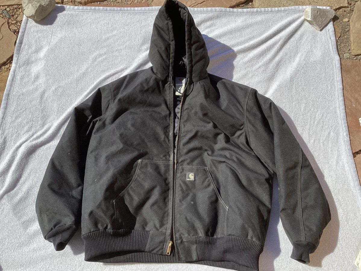Carhartt Vintage 90s/2003 Carhartt workwear hoodie zip up overcoat Size US XXL / EU 58 / 5 - 2 Thumbnail