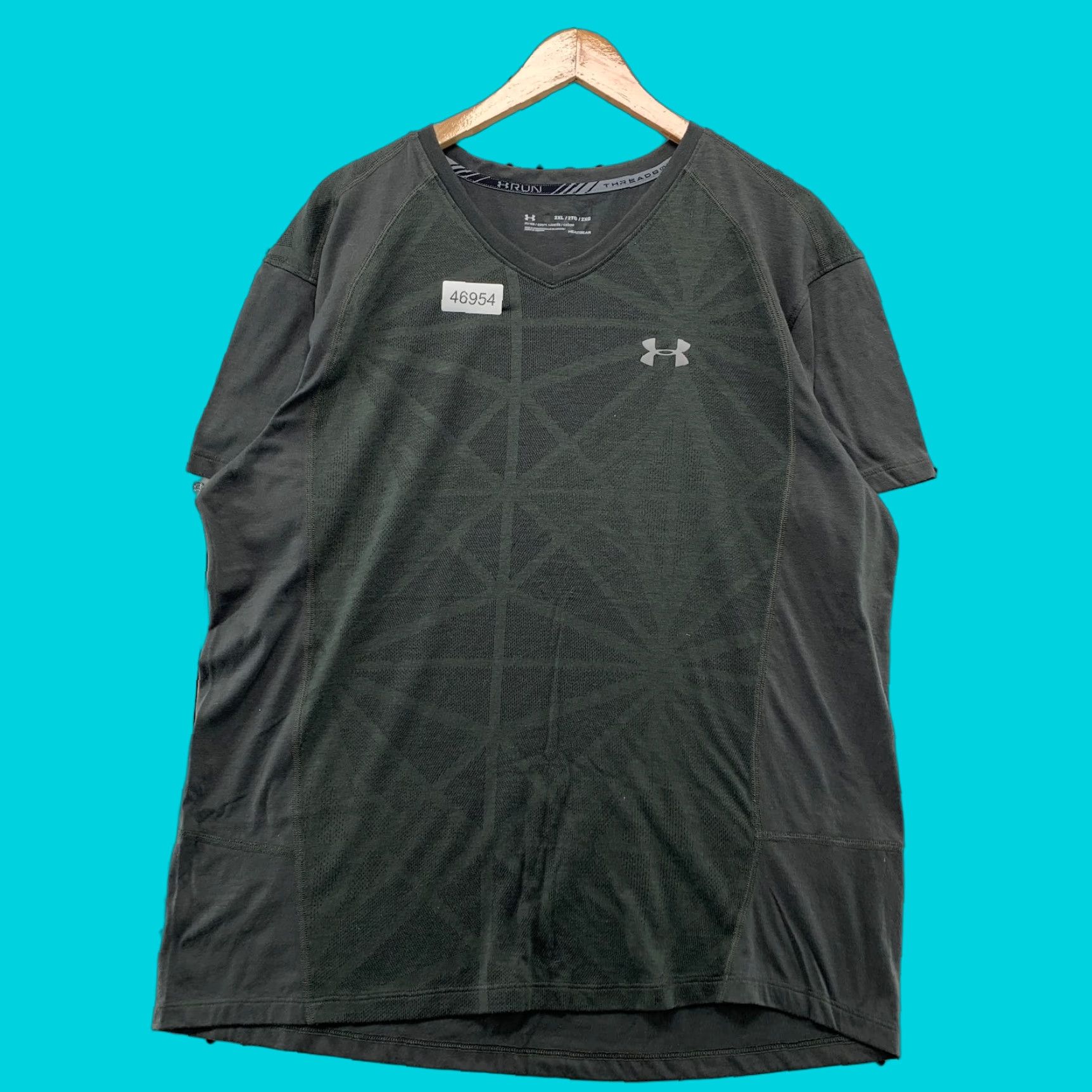 Under Armour Under Armour Run Threadborne Active Shirt Mens 2XL Gray Short Sleeve Workout Shirt Size US XXL / EU 58 / 5 - 1 Thumbnail