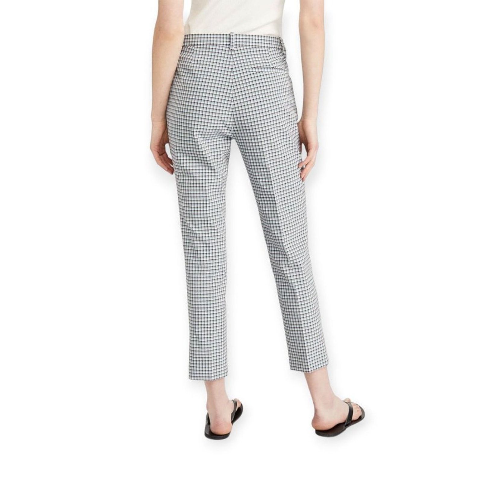Theory Theory Treeca Slim Crop Pants Blue Check Size 8 Stretch Size 30" / US 8 / IT 44 - 4 Thumbnail