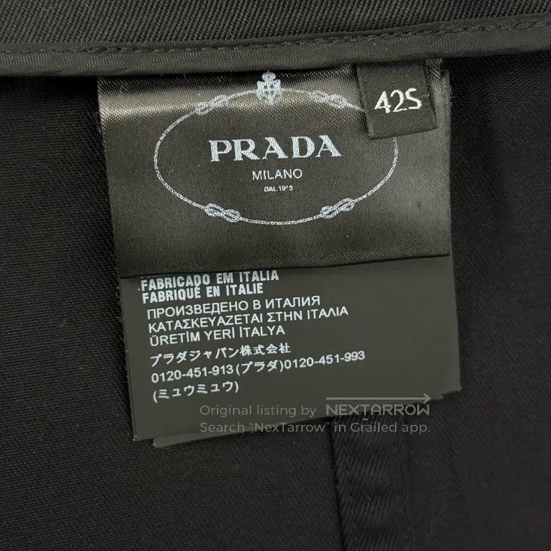 Prada Prada SizeS Black metallic button skirt Size 42" / US 20 - 7 Thumbnail