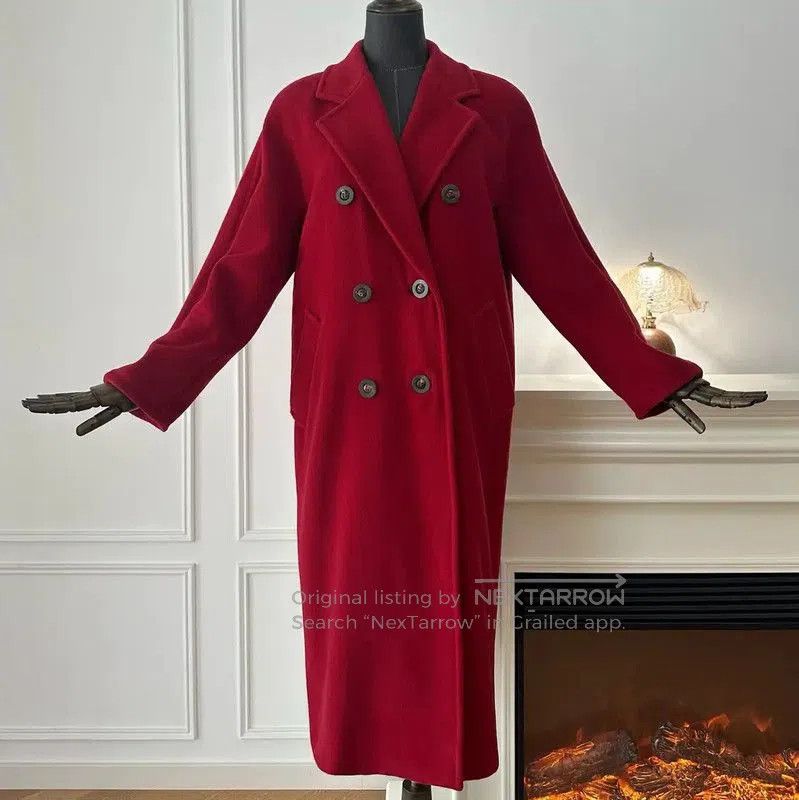 Max Mara MaxMara Red Wool Long Coat . Size M / US 6-8 / IT 42-44 - 2 Thumbnail