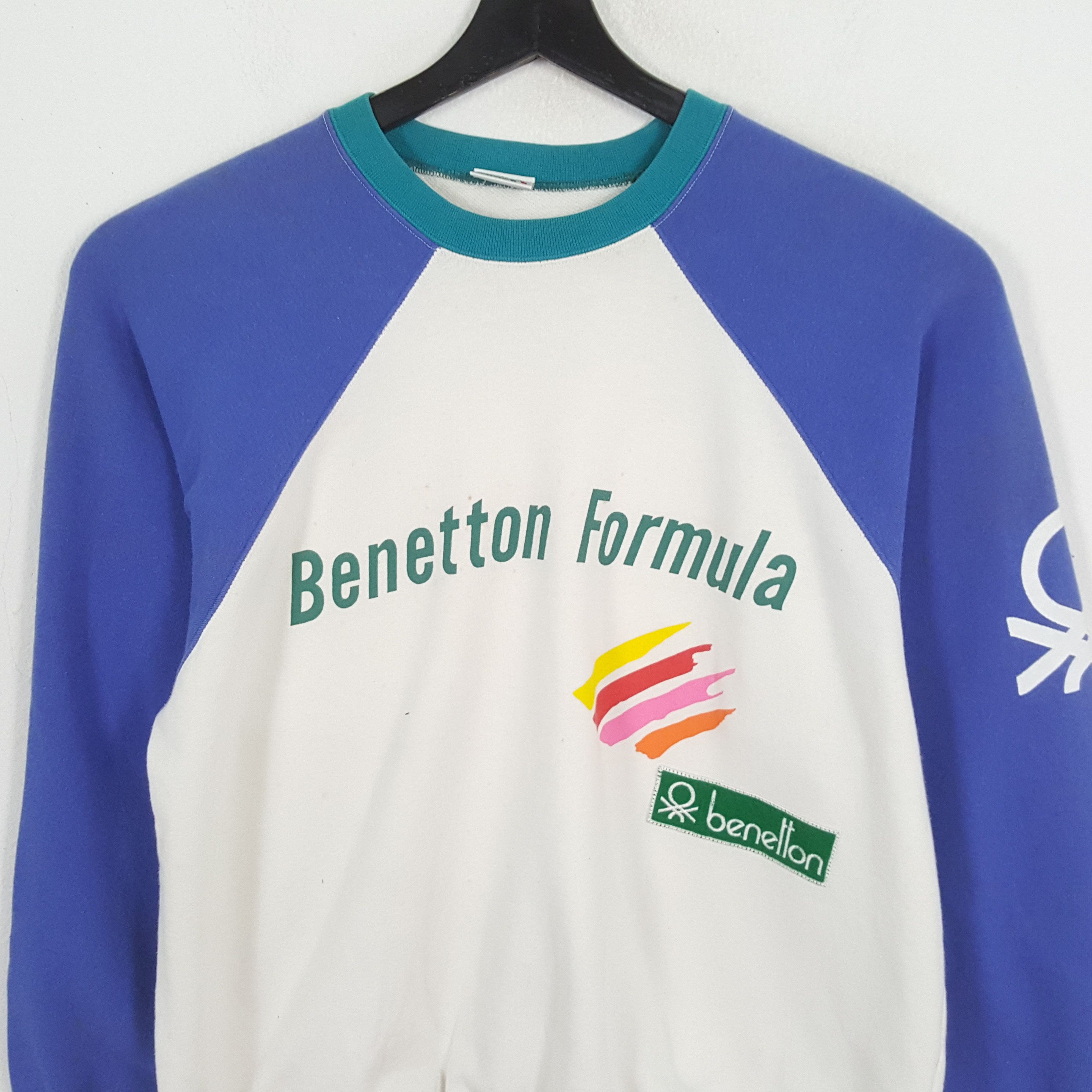 Benetton × Vintage BENETTON FORMULA Streetwear Style Sweatshirt Size US L / EU 52-54 / 3 - 2 Thumbnail
