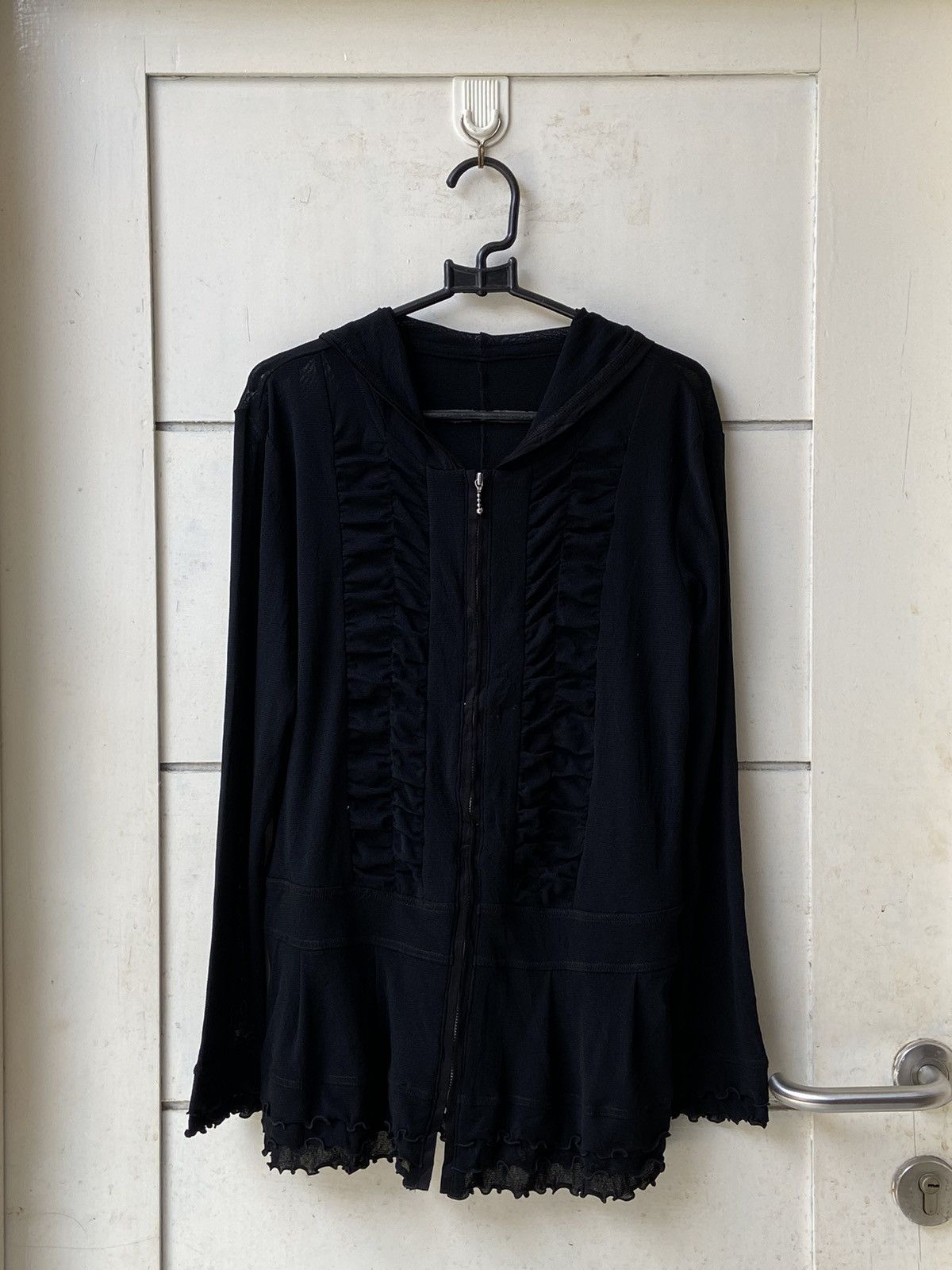 TRE PINI Black Mesh Zipper Jacket
