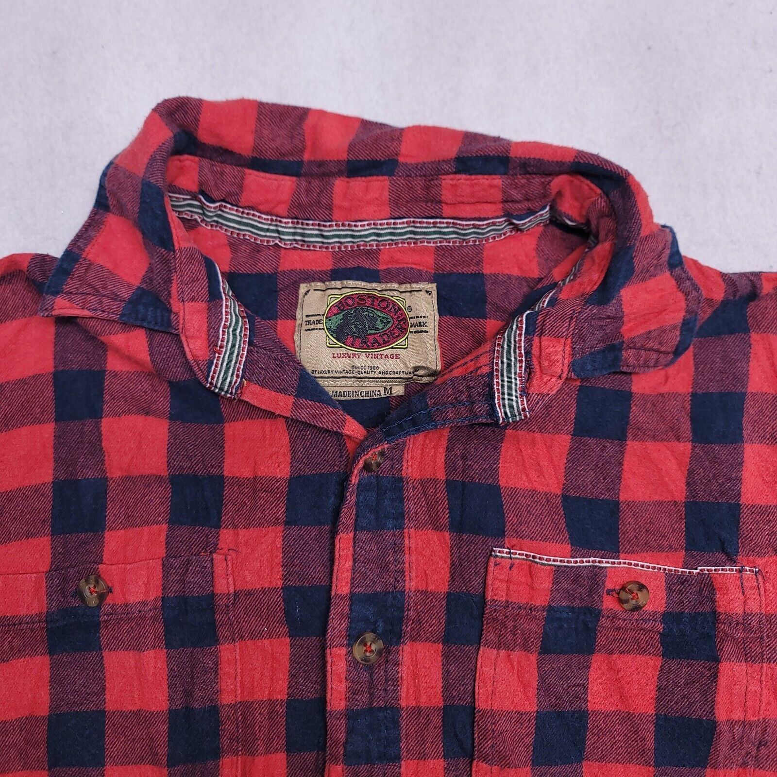 Boston Traders Boston Traders Buffalo Check Flannel Shirt Mens Size M Red Size US M / EU 48-50 / 2 - 1 Thumbnail