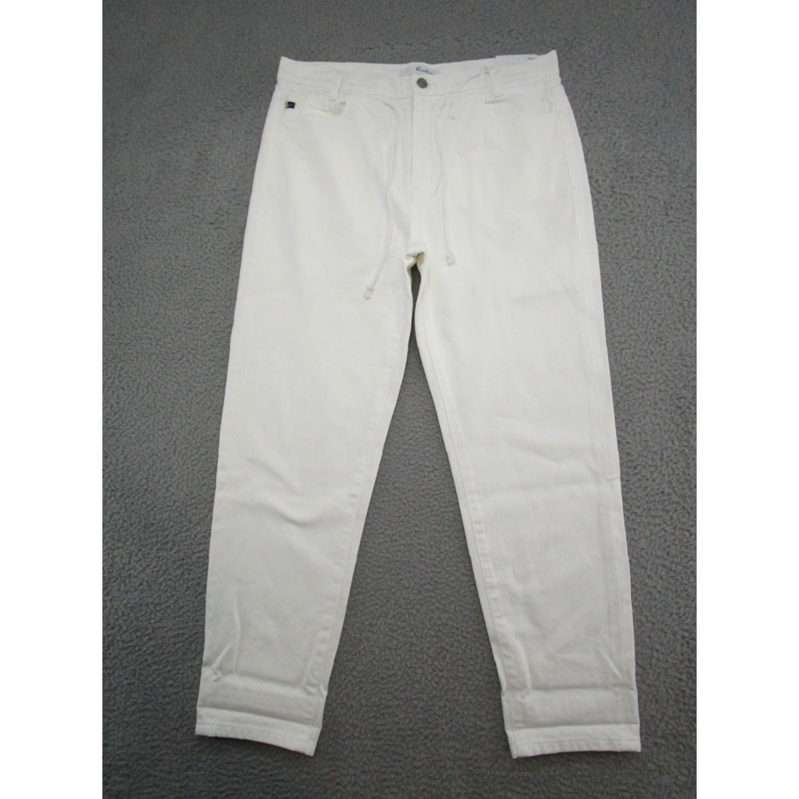 Vintage Kancan Women's Jeans Drawstring White Denim Relaxed Fit 9/28 Size Stretch NEW Size 30" / US 8 / IT 44 - 5 Thumbnail