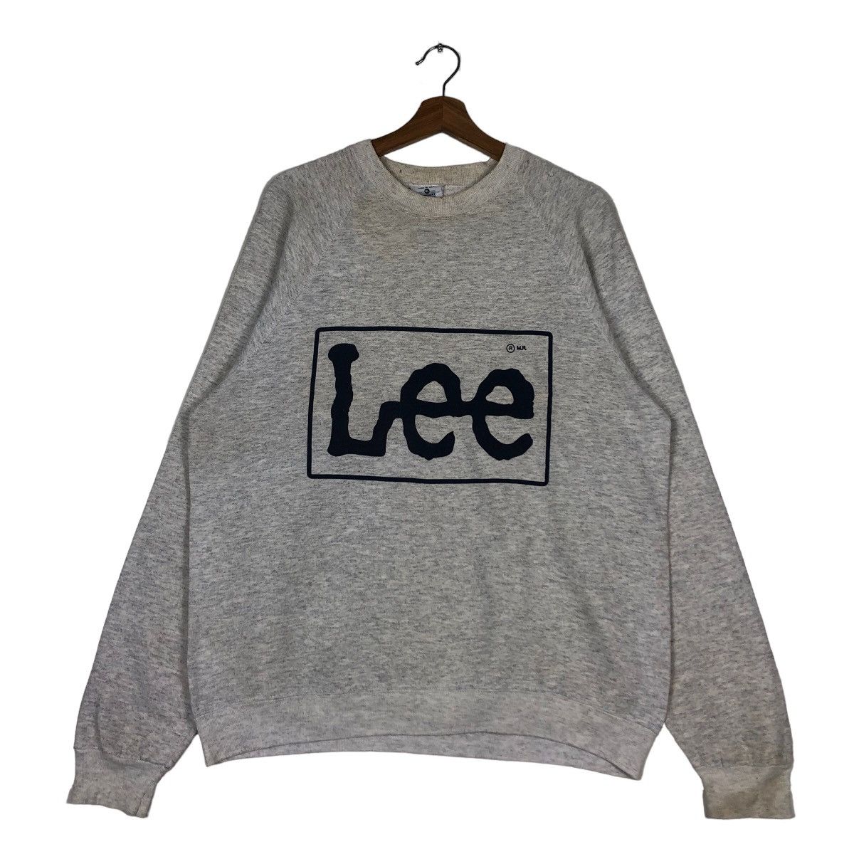 Vintage 🔥Vintage Sweatshirt Lee Pull Over Big Logo Spell Out Size US XL / EU 56 / 4 - 1 Thumbnail