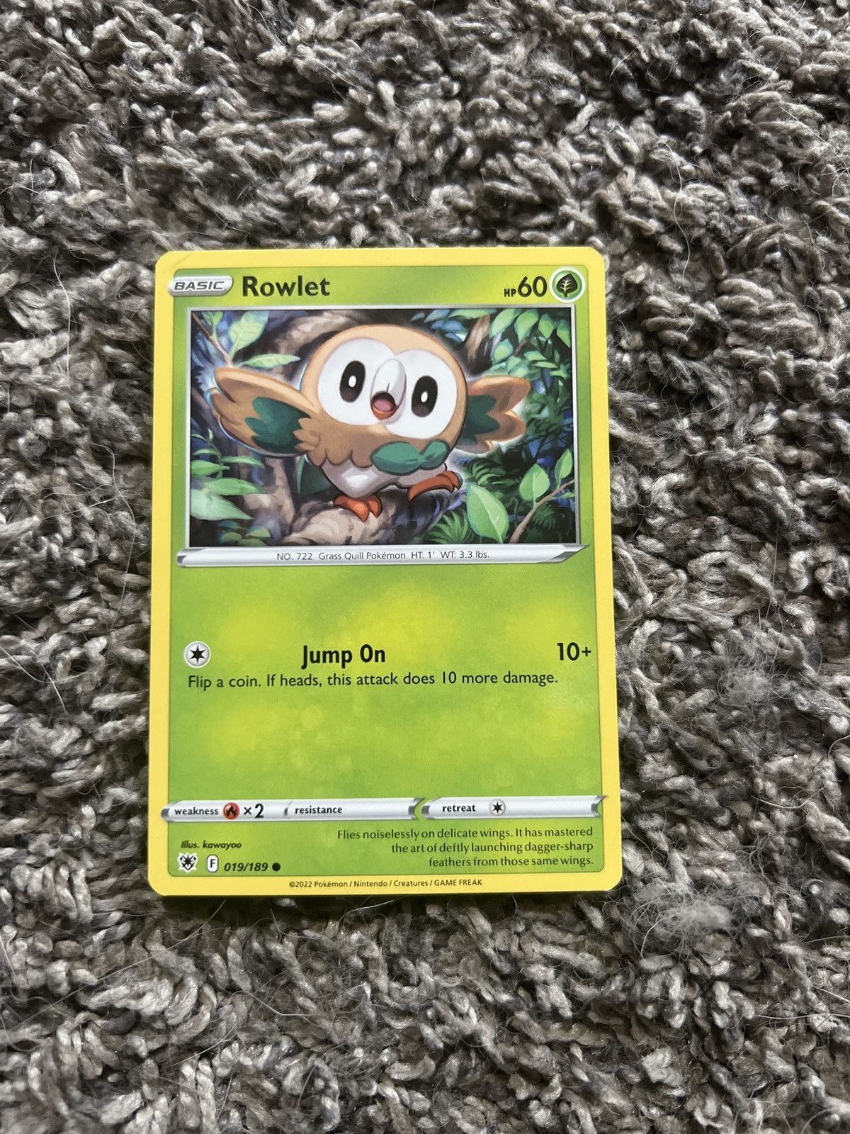 Hypebeast × Nintendo × Pokemon 2022 Pokémon Rowlet Basic Card Size ONE SIZE - 1 Thumbnail