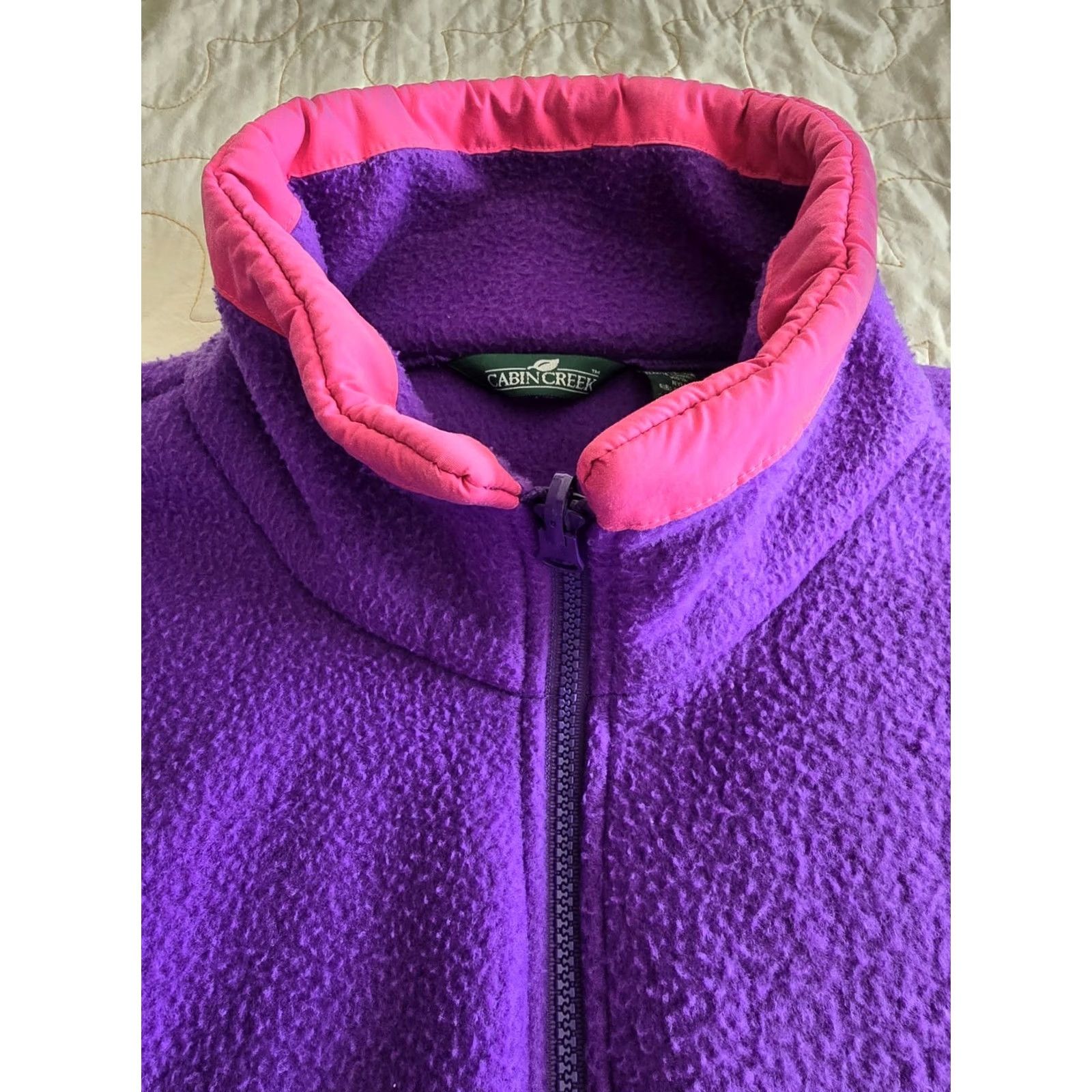 Vintage VINTAGE Cabin Creek Fleece Jacket 2XL Womens Purple 1980s 1990s Plus Size Everyday Androgyny Mens Girls Womens Size XXL / US 16-18 / IT 52-54 - 4 Thumbnail