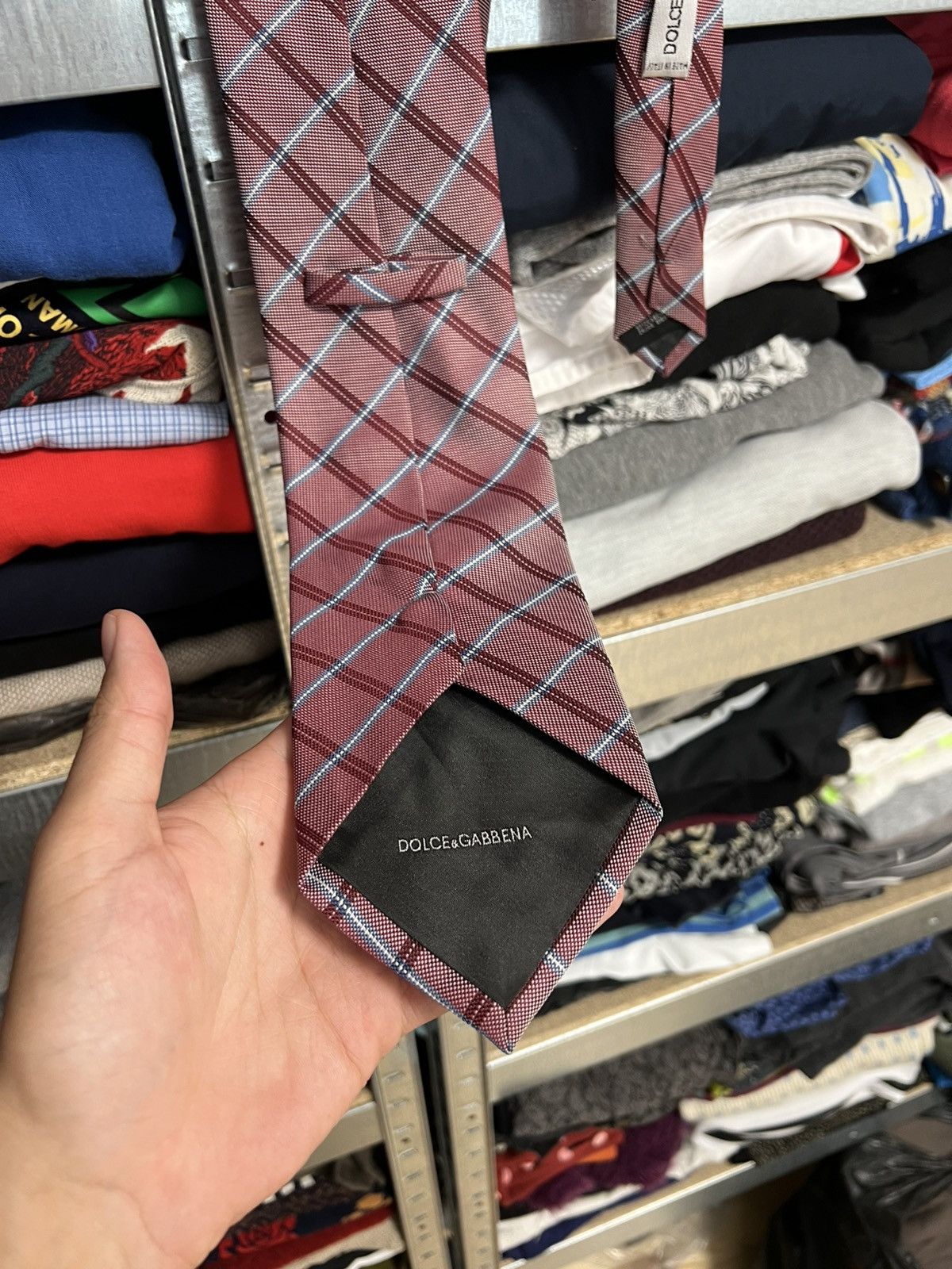 Dolce & Gabbana Men’s Dolce & Gabbana Silk Striped Print Classic Neck Tie Size ONE SIZE - 3 Thumbnail