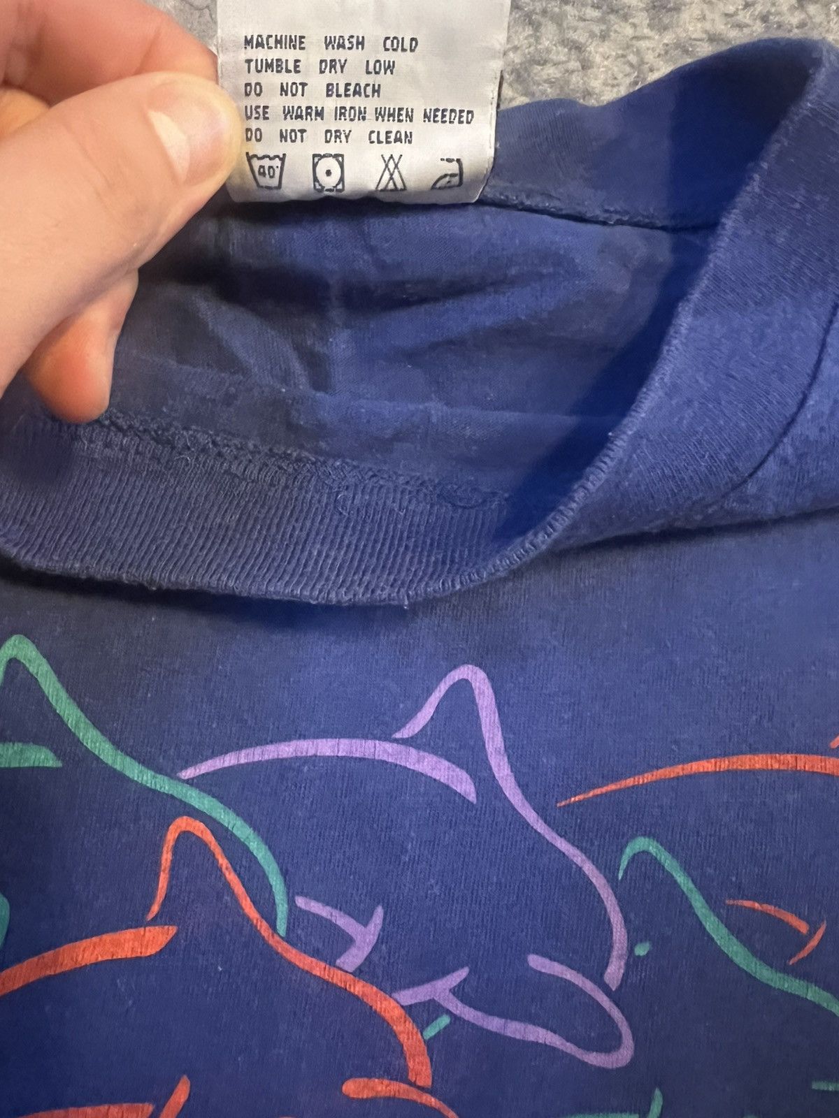 Vintage VINTAGE Davison’s Bermuda dolphin t-shirt - blue - XL Size US XL / EU 56 / 4 - 5 Thumbnail