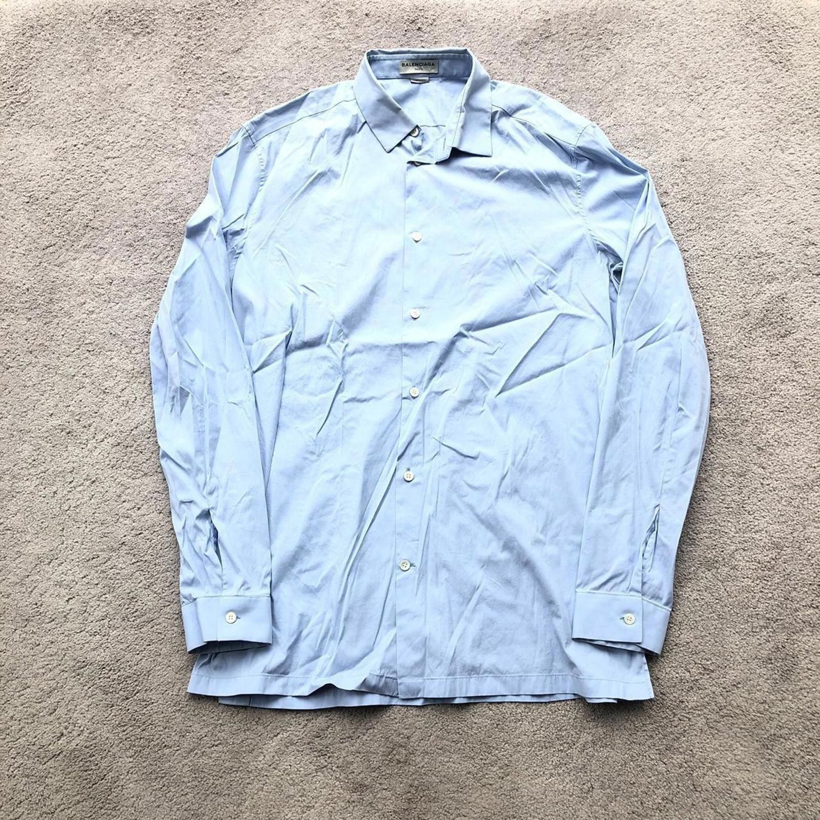 Balenciaga Balenciaga Paris Button Up Shirt Size US L / EU 52-54 / 3 - 1 Thumbnail