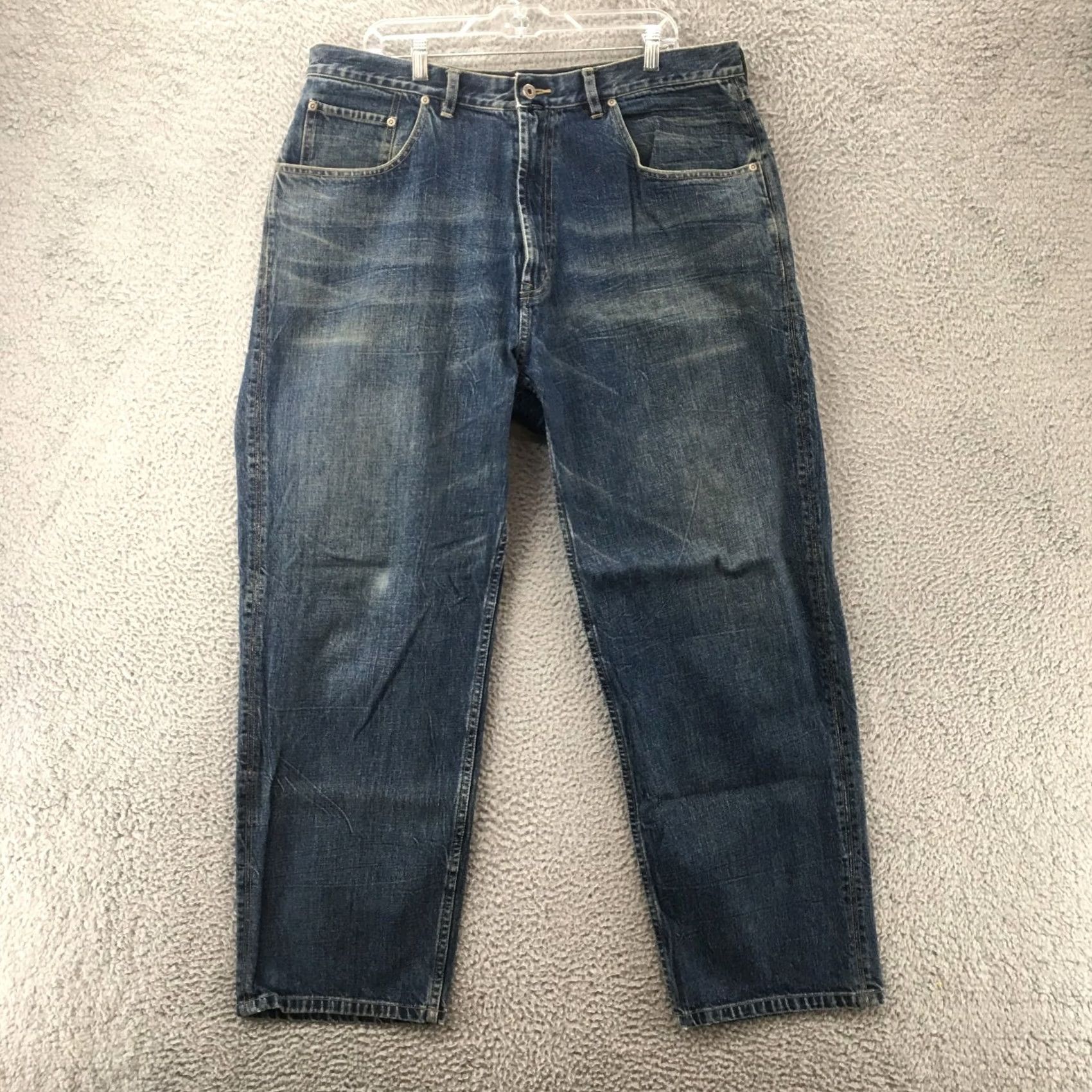 Nautica Nautica Straight Jeans Mens 40x32 Blue Denim High Rise Zip Fly Jeans Size US 40 / EU 56 - 2 Thumbnail