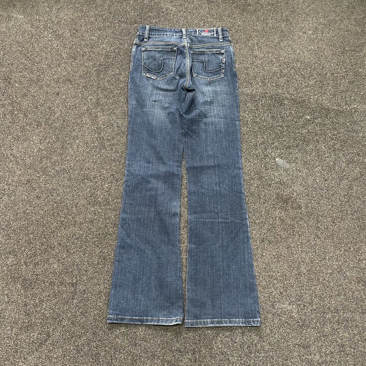 Vintage Vintage Y2K Baggy Wide Leg Flared Jeans Skater 90s Faded Size 32" / US 10 / IT 46 - 2 Thumbnail