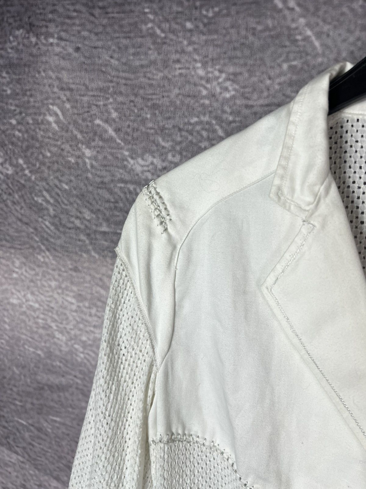 Marithe + Francois Girbaud M+FG Archive Mesh Web Paneled Utility Blazer Jacket Size M / US 6-8 / IT 42-44 - 9 Thumbnail