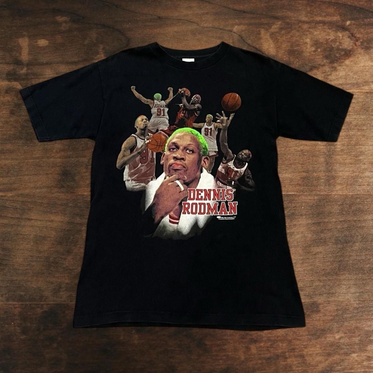 Vintage Vintage 1997 Dennis Rodman T Shirt Blue Hair Productions Med Size US M / EU 48-50 / 2 - 1 Thumbnail
