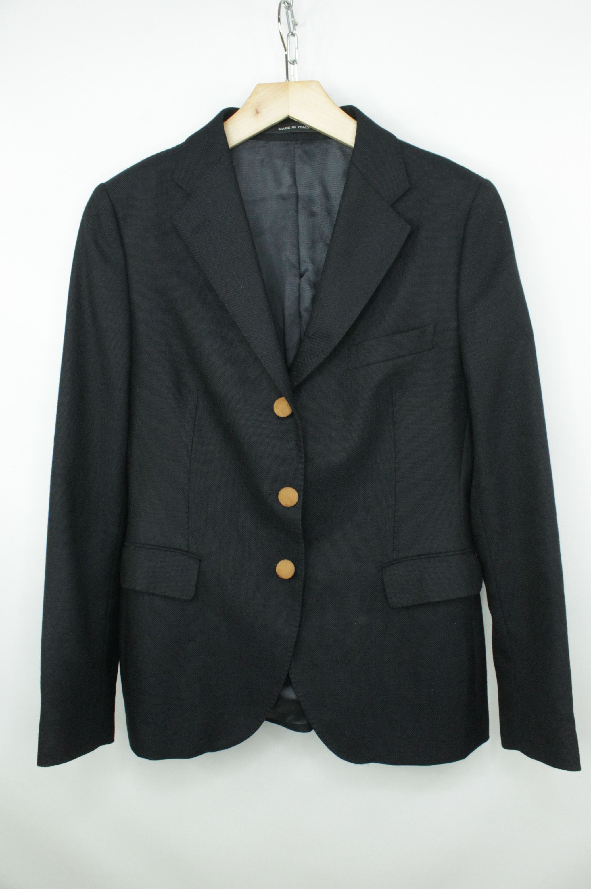 Tagliatore Tagliatore Women's Merinos Wool Elbow Patch Blazer Jacket Size L / US 10 / IT 46 - 1 Thumbnail