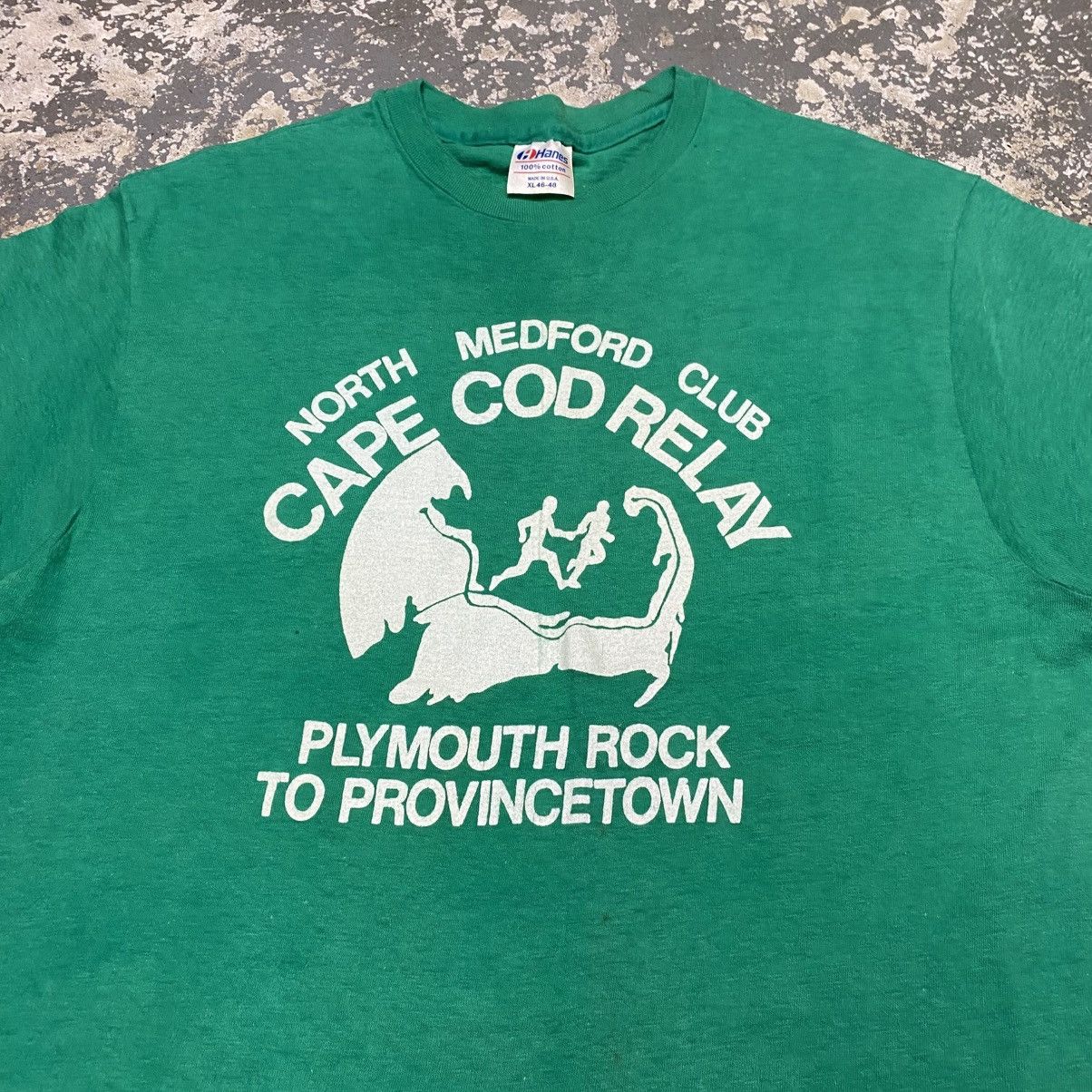 Japanese Brand × Vintage Vintage North Medford Plymouth Rock Running Club Flock Print Size US XL / EU 56 / 4 - 8 Thumbnail