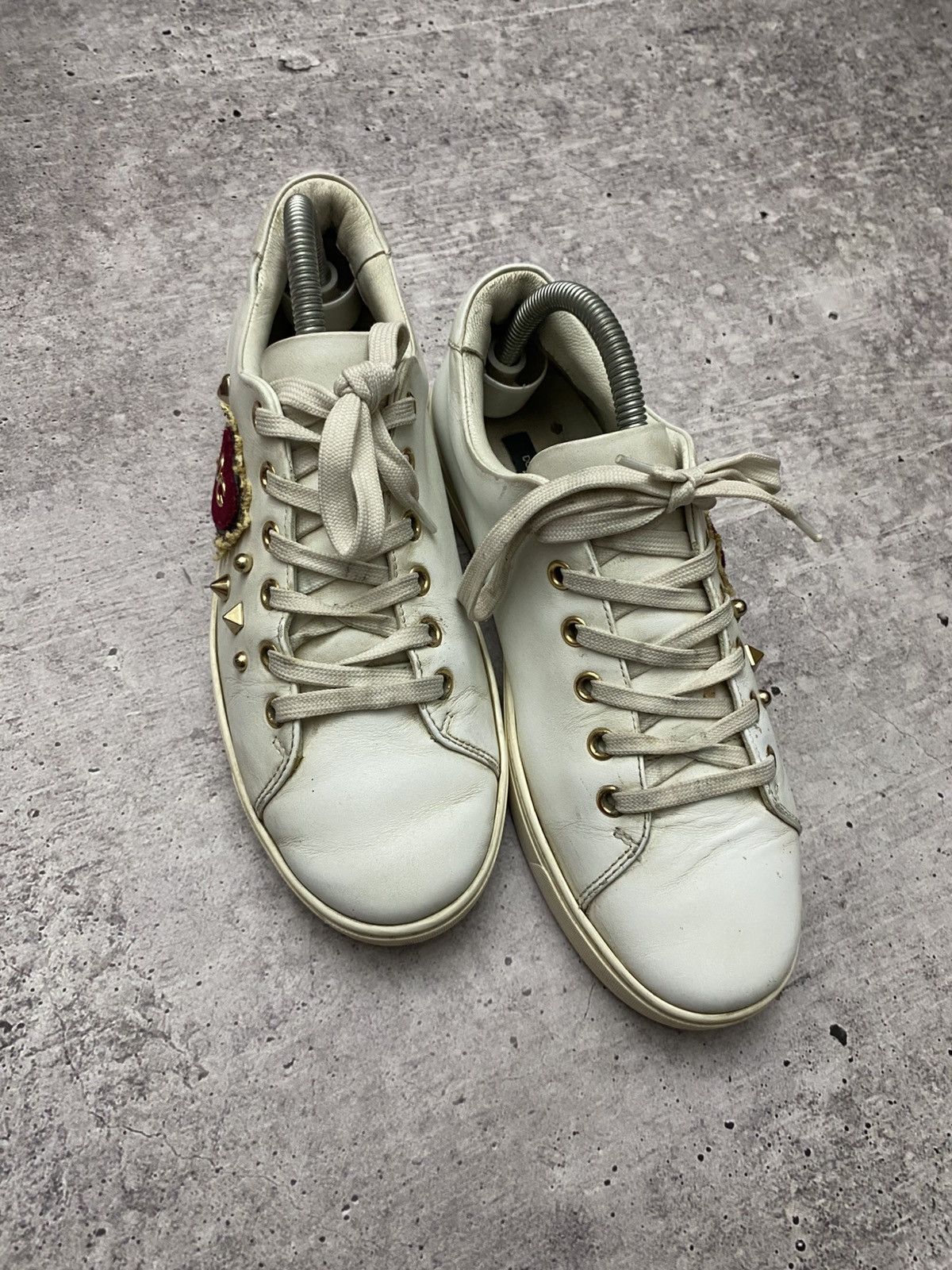 Dolce & Gabbana 🔥Dolce & Gabbana hear leather sneakers Size US 8 / IT 38 - 7 Thumbnail